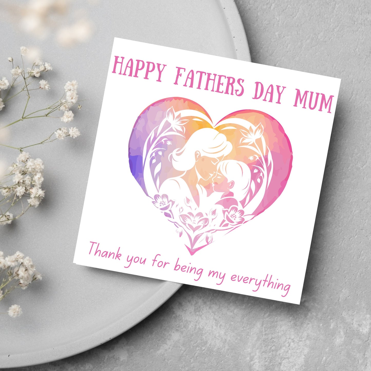 thank you mum fathers day card