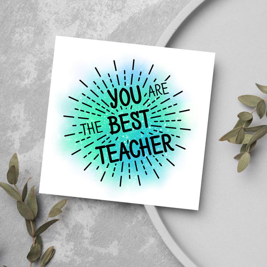 green best teacher card