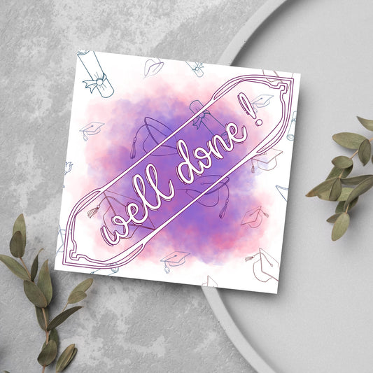 pink graduation card for a girl