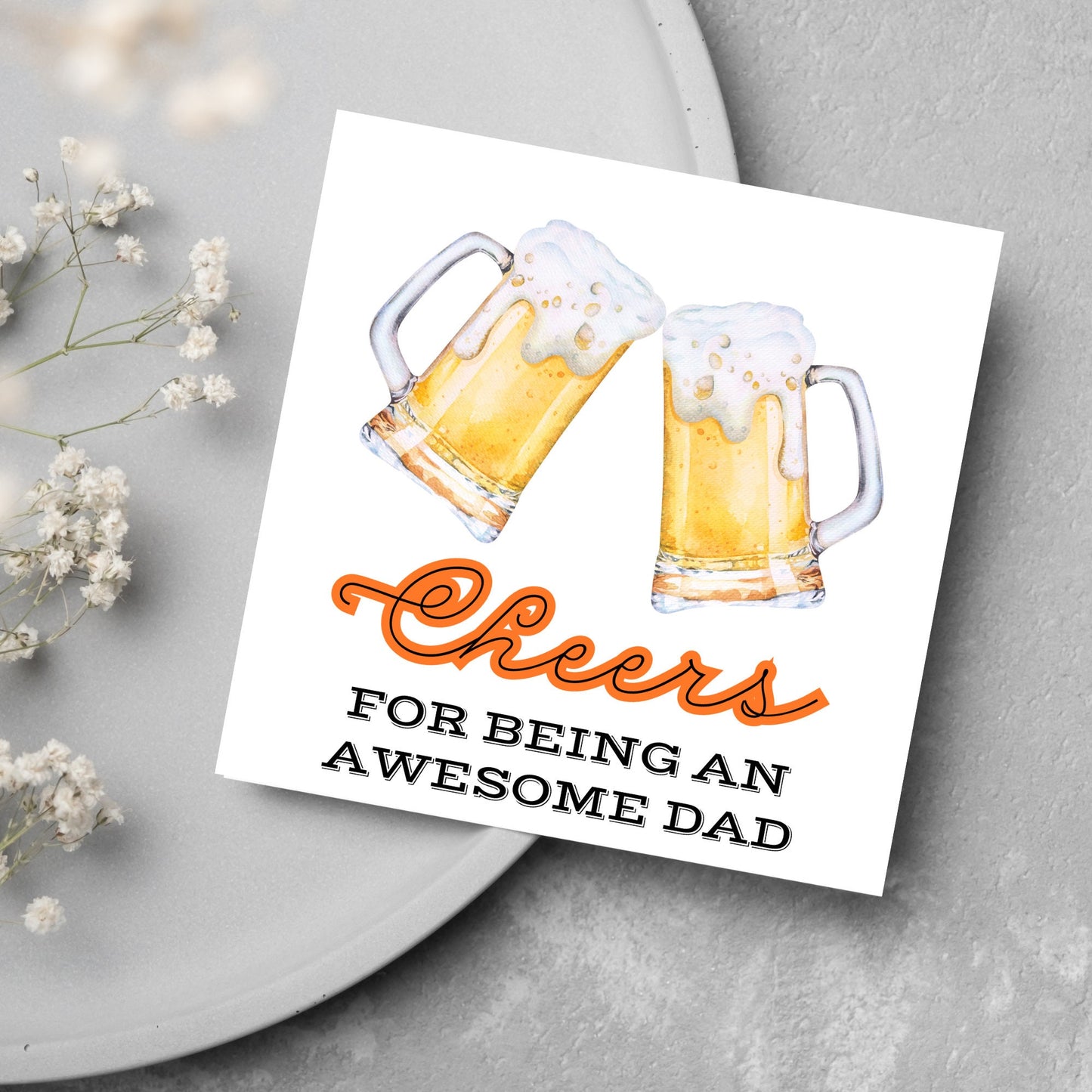 cheers card with 2 pints of beer