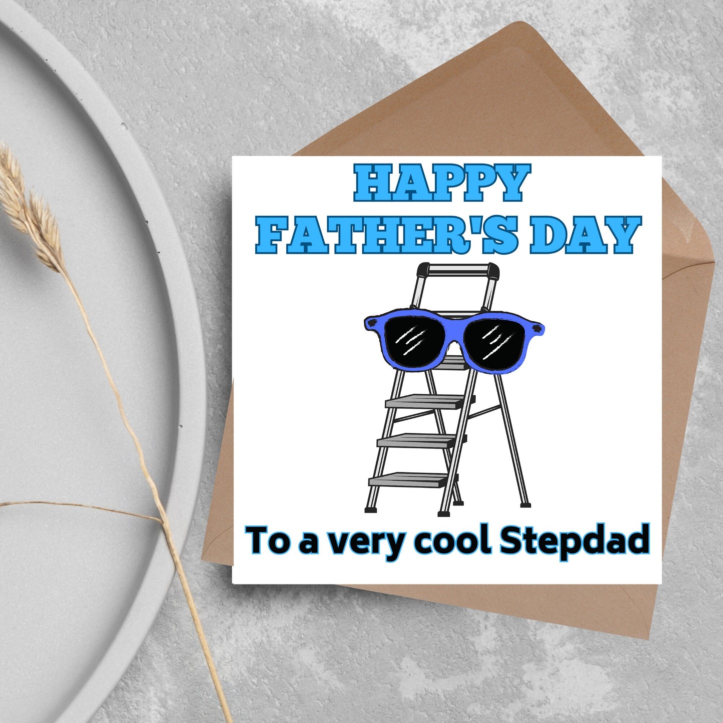 step ladder stepdad card