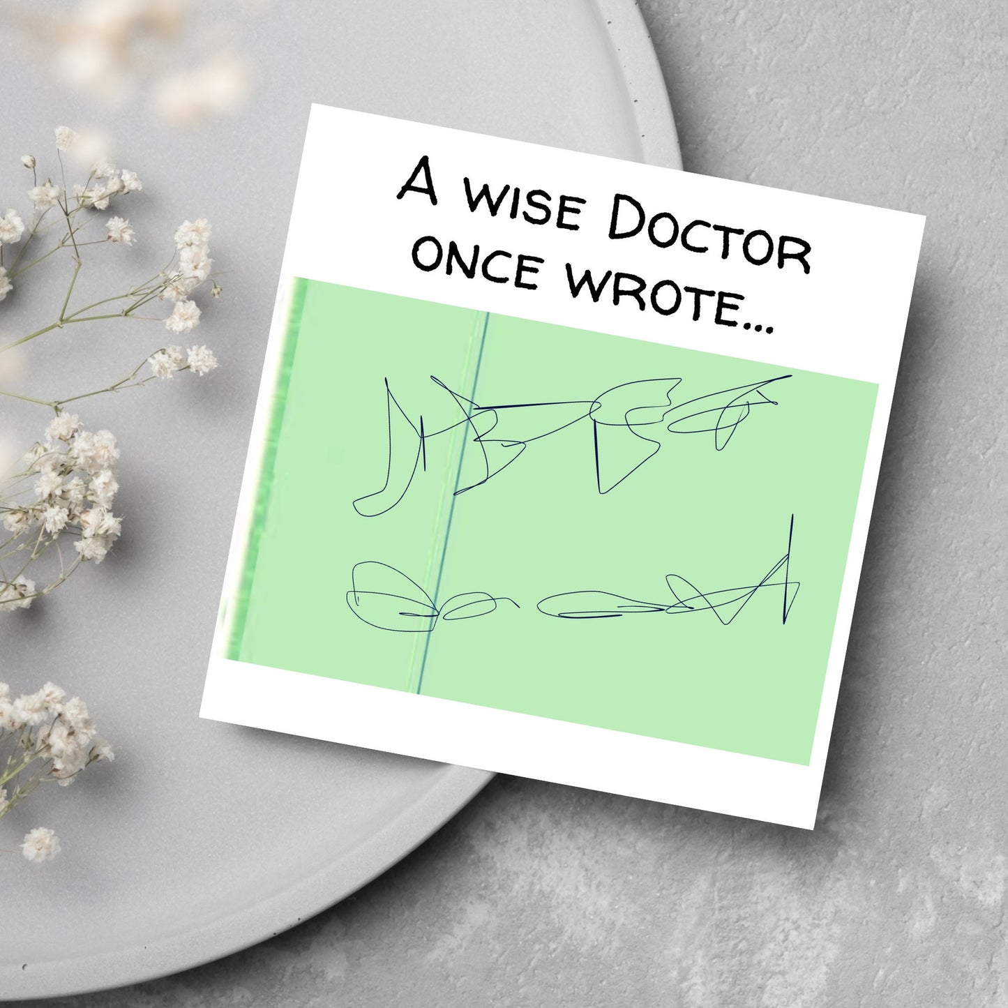 New Doctor Card, Junior Doctor Card, Doctor Graduation Card, PhD acceptance Card, Funny Card for New Doctor, Doctors Handwriting Card