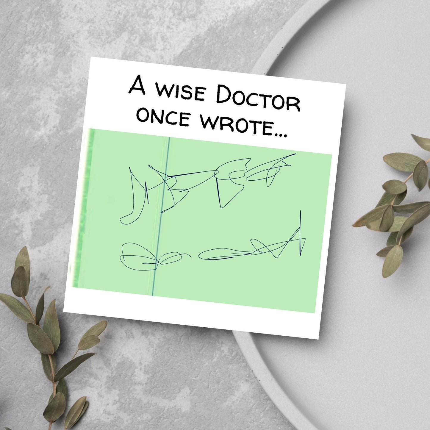 New Doctor Card, Junior Doctor Card, Doctor Graduation Card, PhD acceptance Card, Funny Card for New Doctor, Doctors Handwriting Card