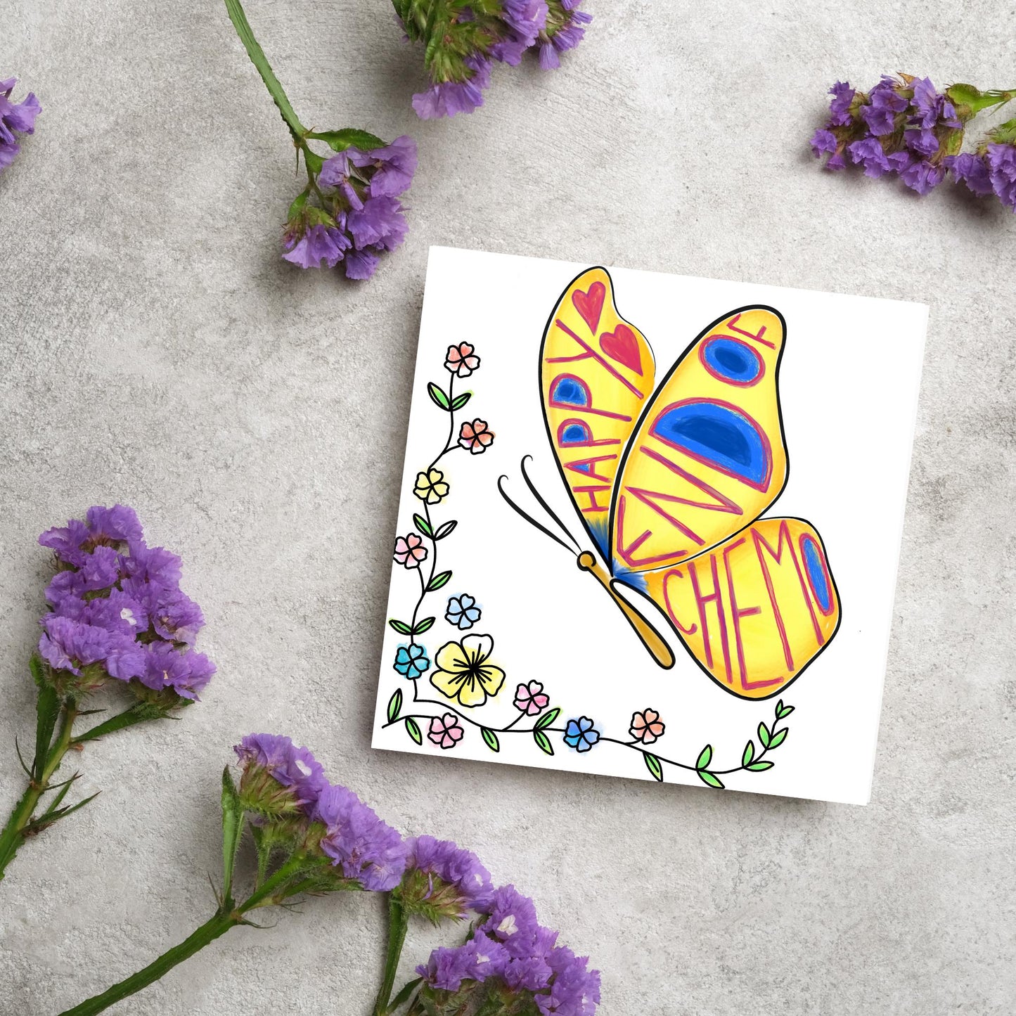 Happy End of Chemo Card for Cancer Patients, End Of Chemotherapy, Well Done, End of Treatment, Recovery Card, Finished Treatment Card