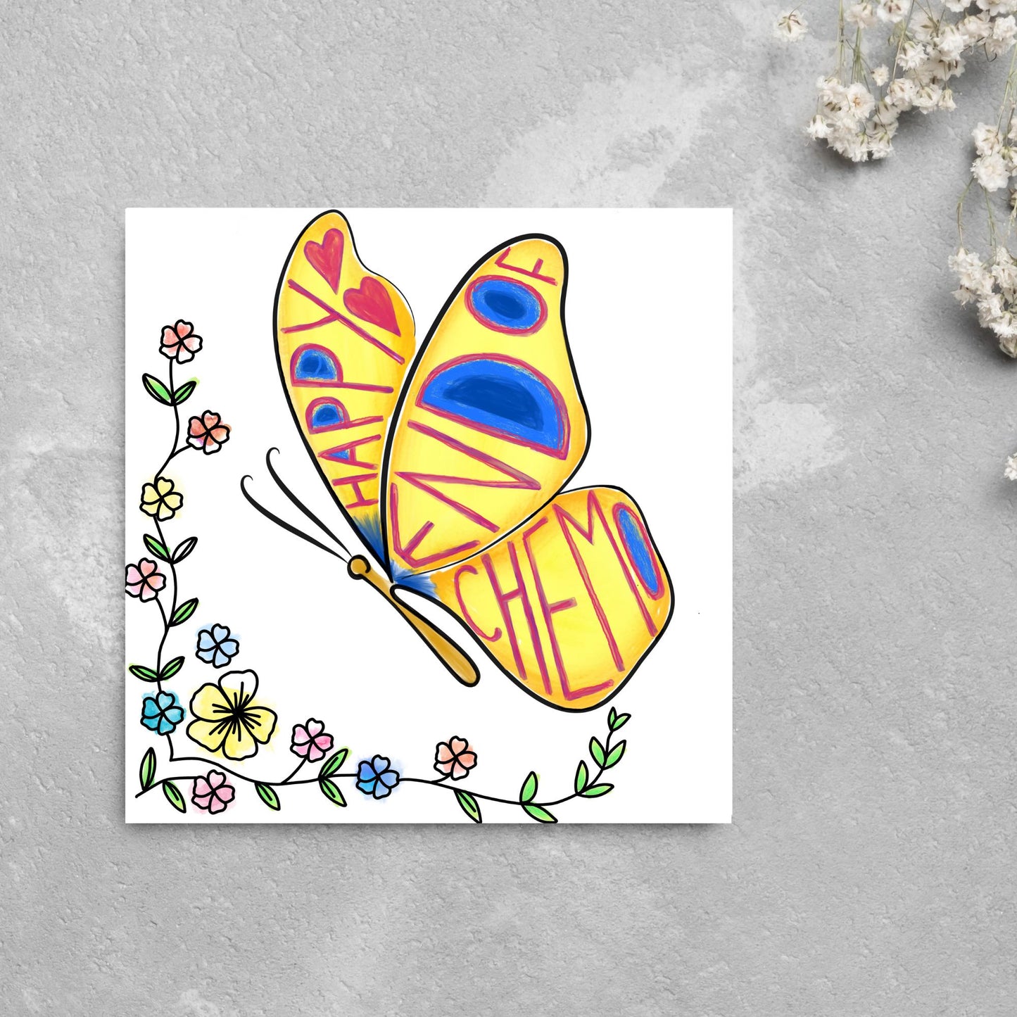 Happy End of Chemo Card for Cancer Patients, End Of Chemotherapy, Well Done, End of Treatment, Recovery Card, Finished Treatment Card