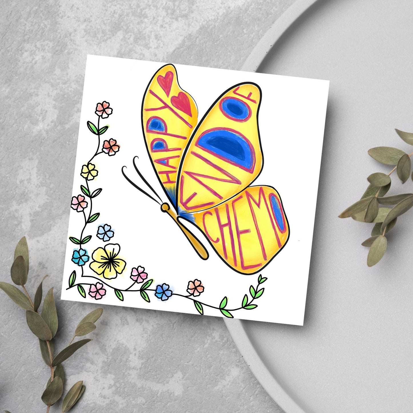 Happy End of Chemo Card for Cancer Patients, End Of Chemotherapy, Well Done, End of Treatment, Recovery Card, Finished Treatment Card