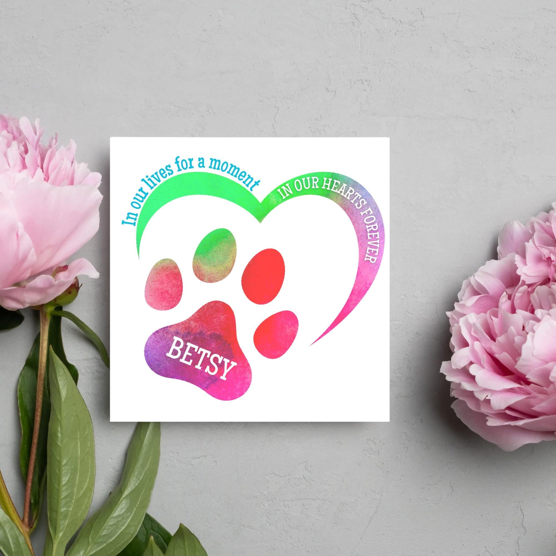 Personalised Loss of Pet Sorry for Your Loss, Loss of Cat, Loss of Dog, Rainbow Bridge Card, Thinking of You Card