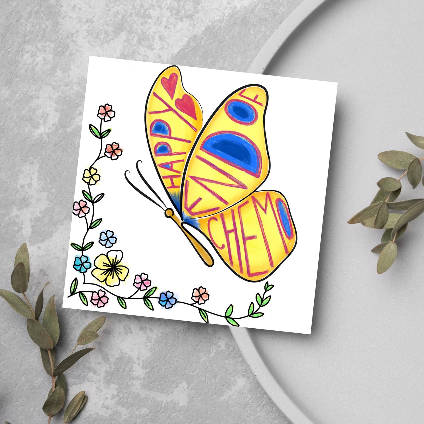 Happy End of Chemo Card for Cancer Patients, End Of Chemotherapy, Well Done, End of Treatment, Recovery Card, Finished Treatment Card