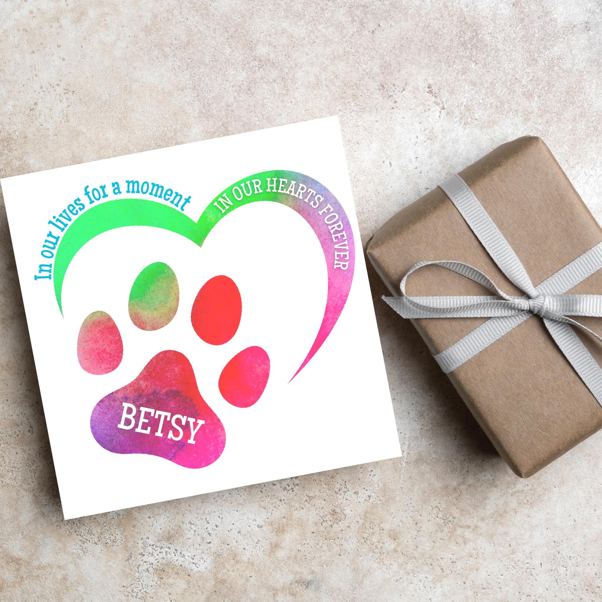 Personalised Loss of Pet Sorry for Your Loss, Loss of Cat, Loss of Dog, Rainbow Bridge Card, Thinking of You Card