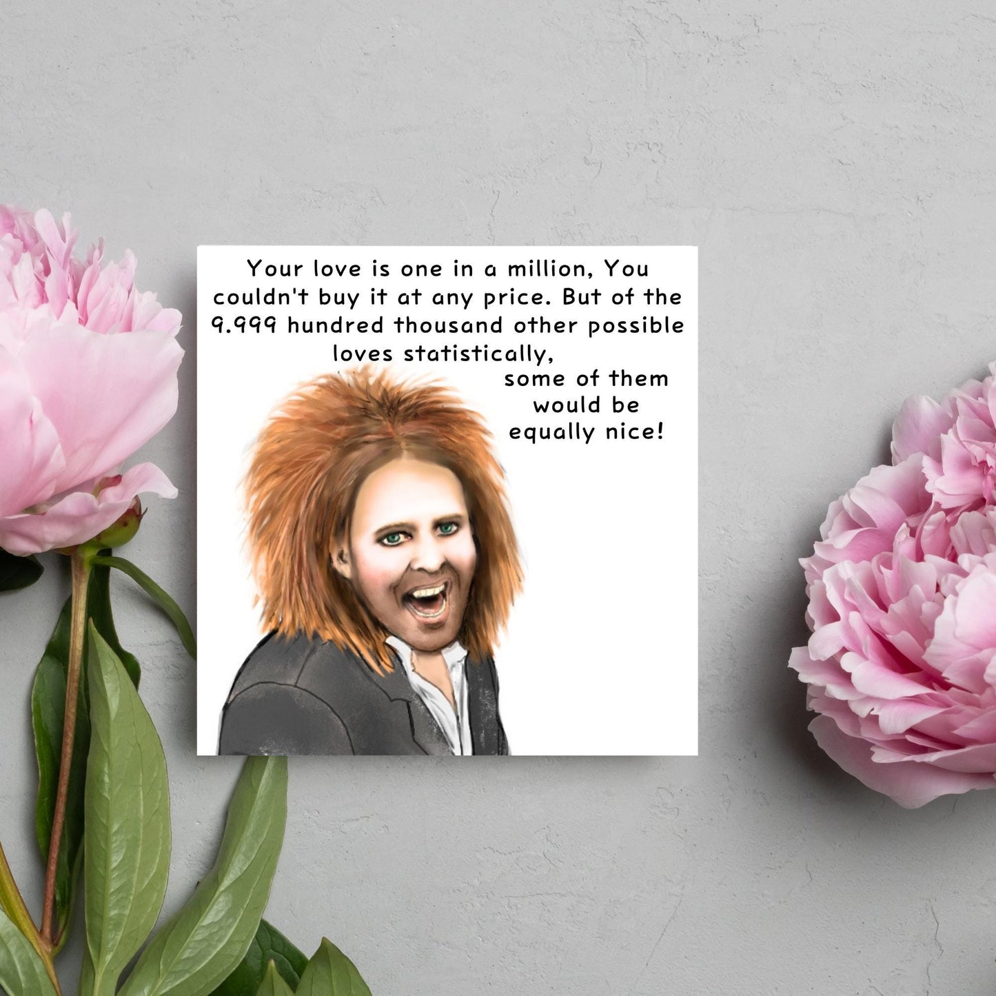Tim Minchin inspired Anniversary Card, Stand Up Comedy Card, Card for Wife, For Husband, For Boyfriend, For Girlfriend