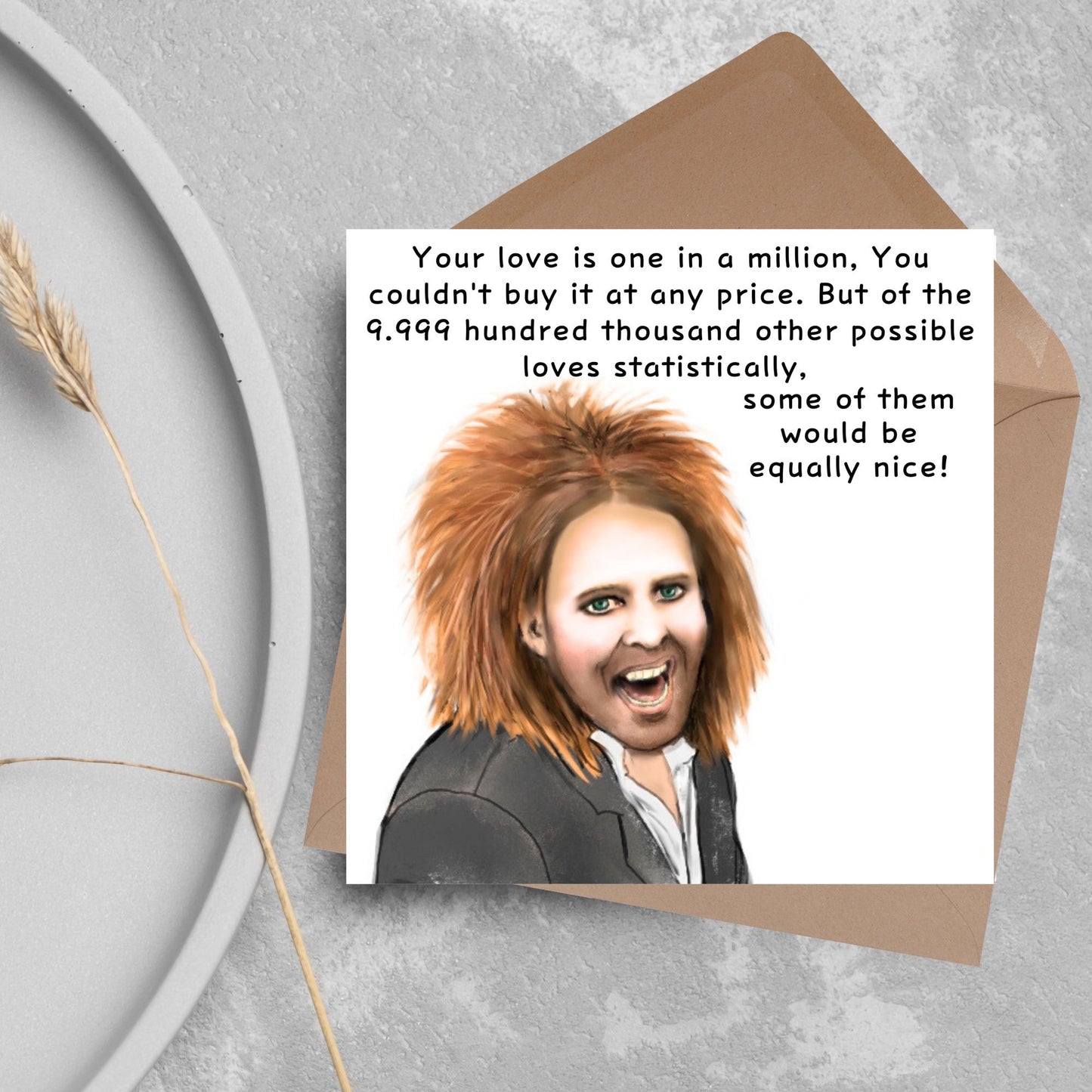 Tim Minchin inspired Anniversary Card, Stand Up Comedy Card, Card for Wife, For Husband, For Boyfriend, For Girlfriend