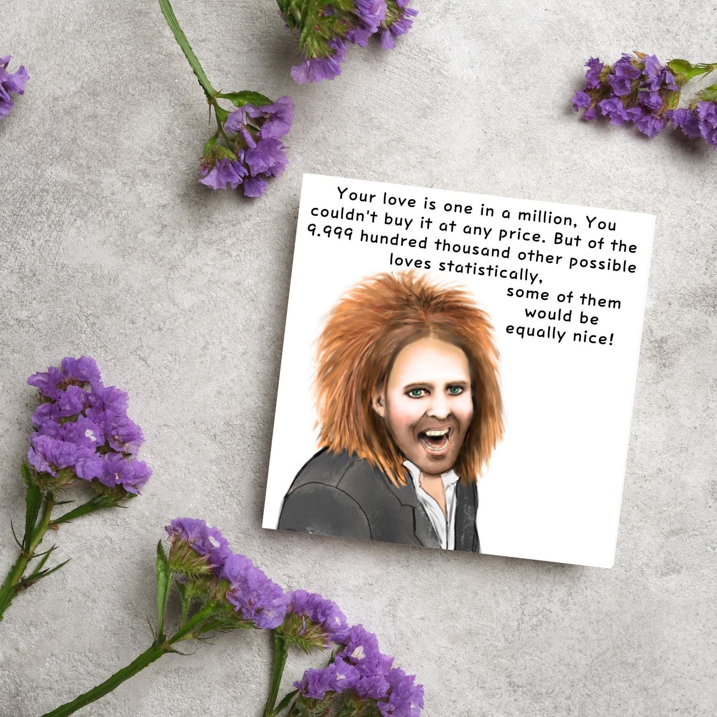 Tim Minchin inspired Anniversary Card, Stand Up Comedy Card, Card for Wife, For Husband, For Boyfriend, For Girlfriend