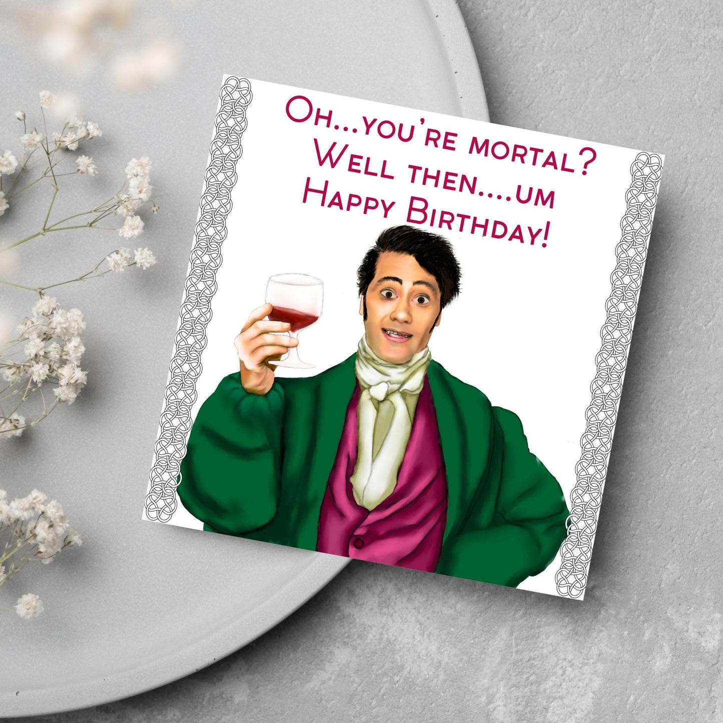 What We Do In The Shadows Birthday Card, Funny Birthday Card, Vampire Card, Taika Waititi, Goth Birthday Card, Viago Card, Movie Card