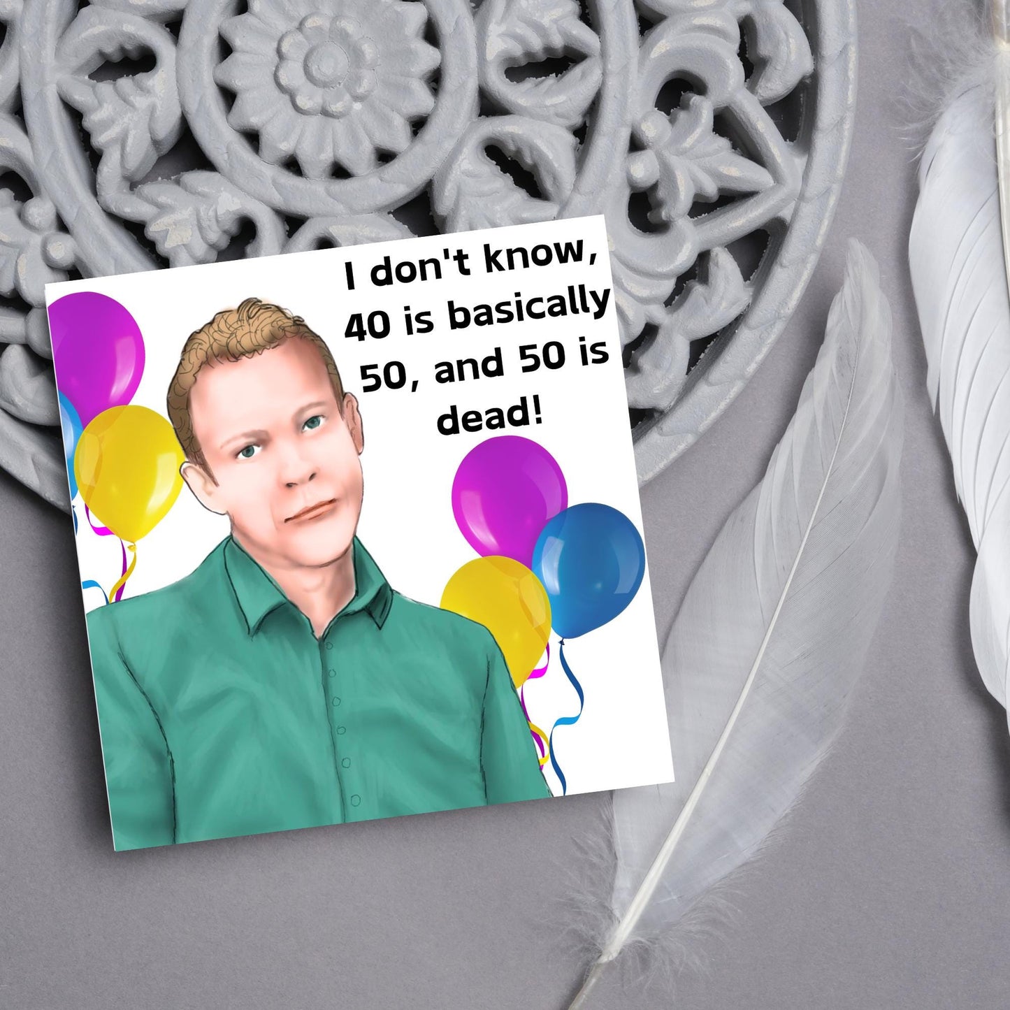 Peep Show 40th Birthday Card, Jeremy Peep Show, Funny Birthday Card, Grumpy Birthday Card, Card For Him, Card For Her, Happy Birthday