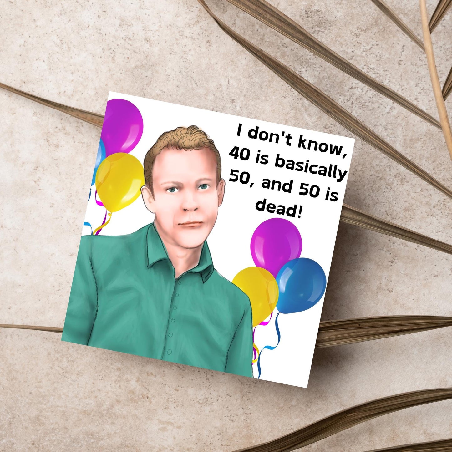 Peep Show 40th Birthday Card, Jeremy Peep Show, Funny Birthday Card, Grumpy Birthday Card, Card For Him, Card For Her, Happy Birthday
