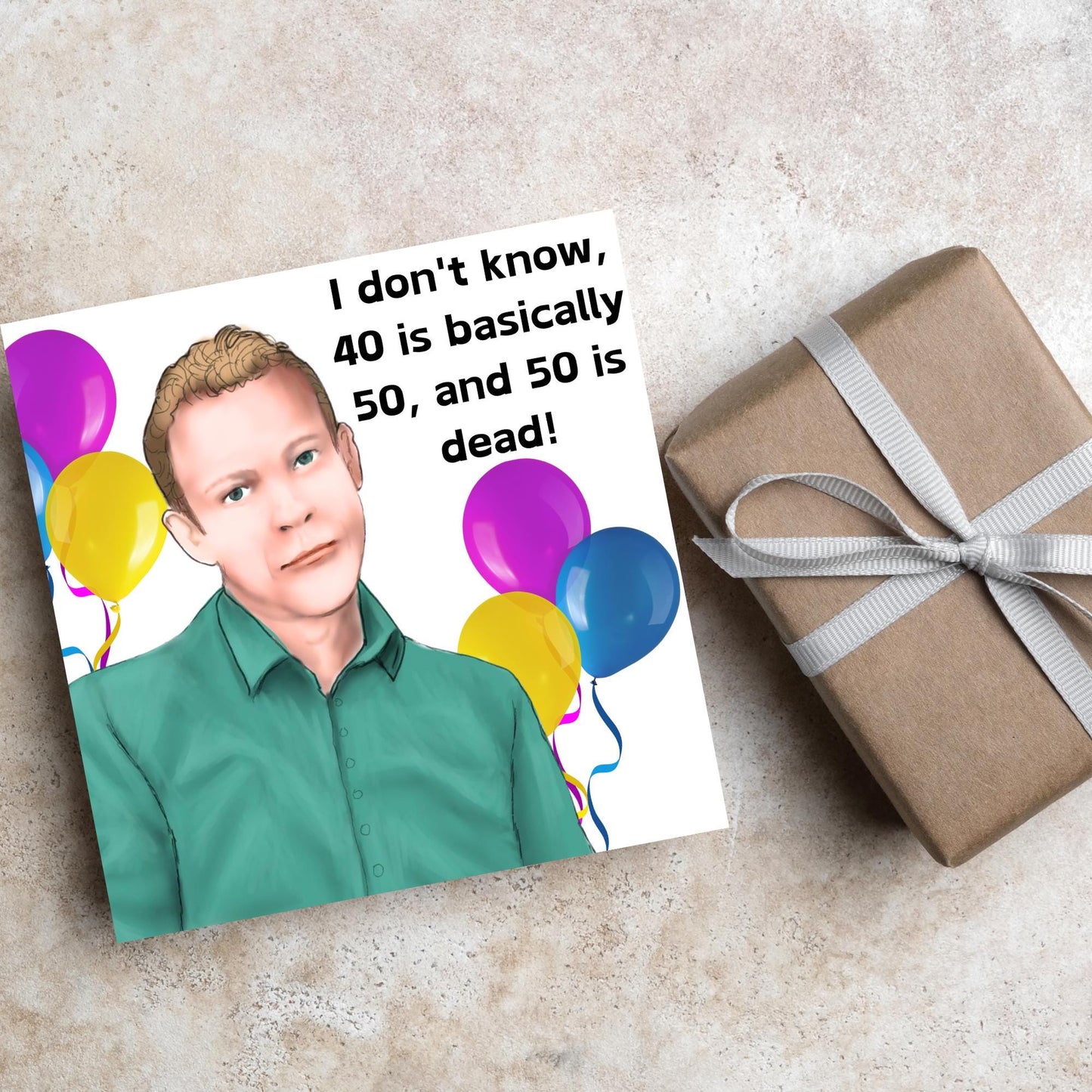 Peep Show 40th Birthday Card, Jeremy Peep Show, Funny Birthday Card, Grumpy Birthday Card, Card For Him, Card For Her, Happy Birthday