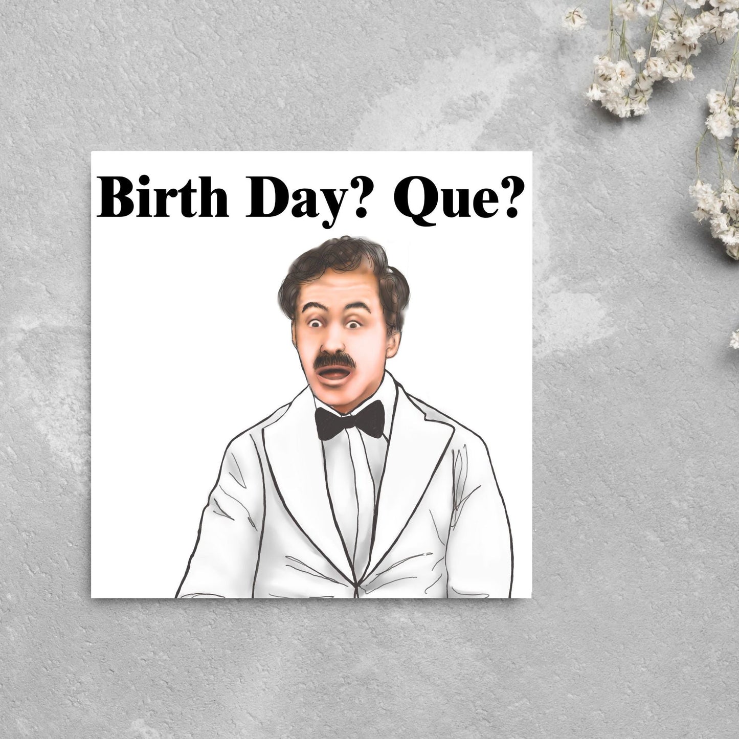 Fawlty Towers Manuel Birthday Card, Card For Him, Card For Her, Happy Birthday, Funny Birthday Card Basil Fawlty, Fawlty Towers Card