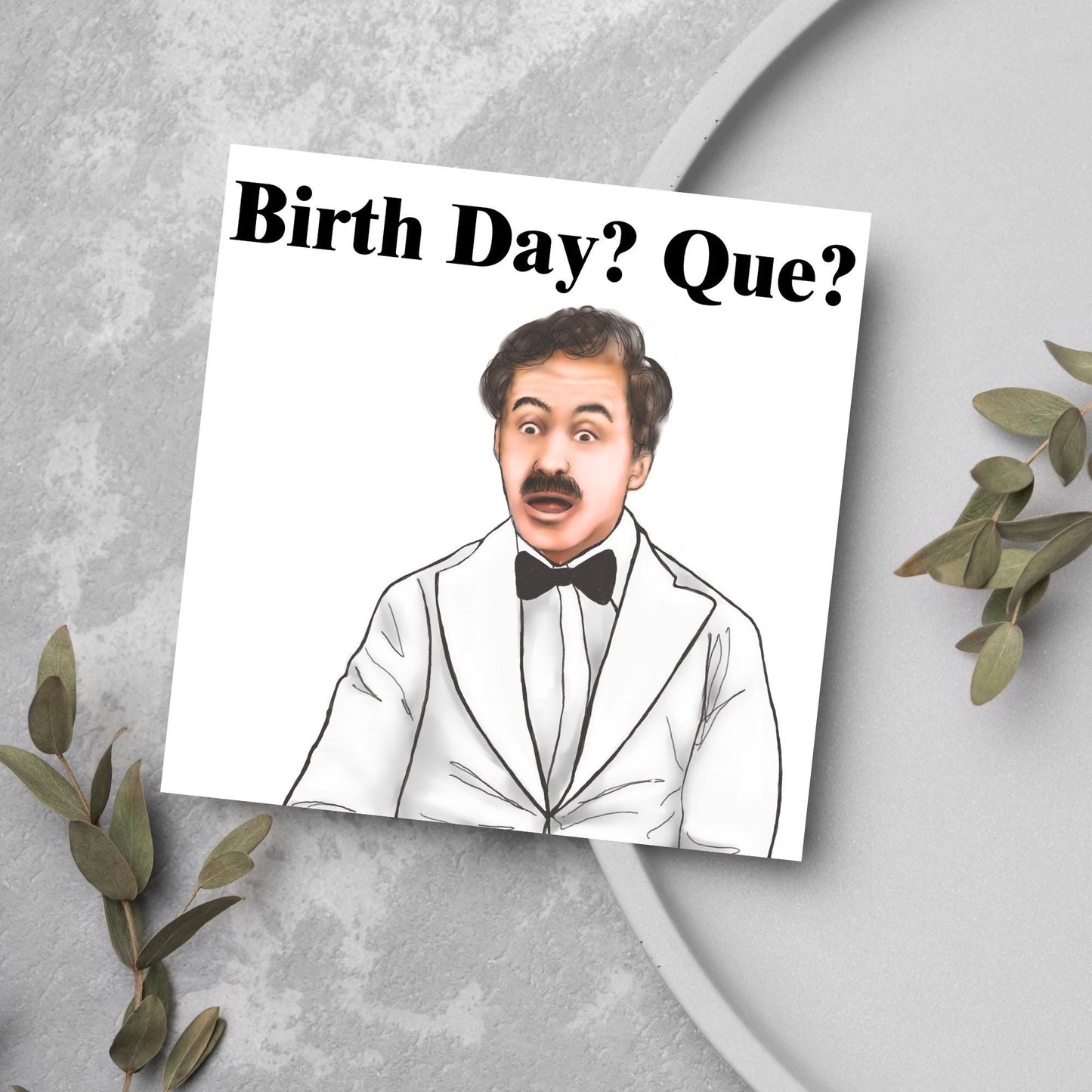 Fawlty Towers Manuel Birthday Card, Card For Him, Card For Her, Happy Birthday, Funny Birthday Card Basil Fawlty, Fawlty Towers Card