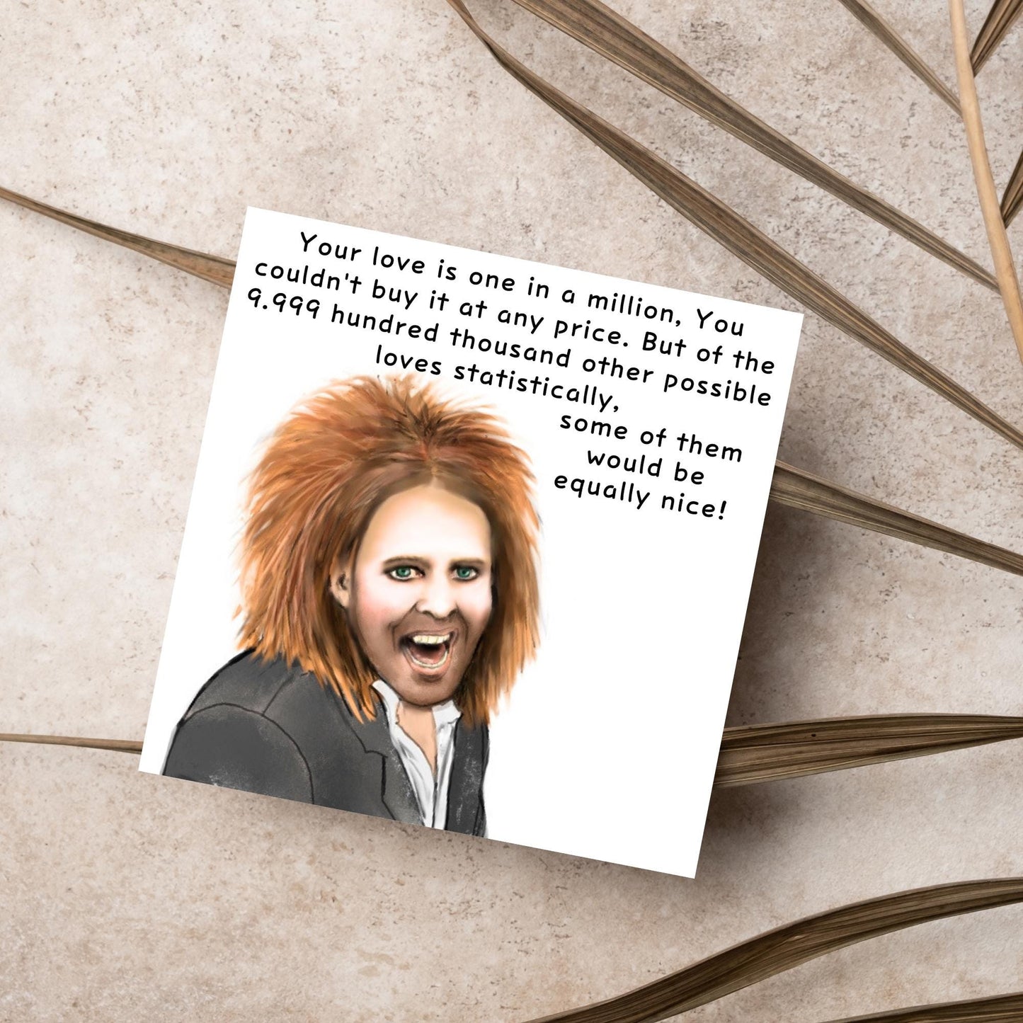 Tim Minchin inspired Anniversary Card, Stand Up Comedy Card, Card for Wife, For Husband, For Boyfriend, For Girlfriend