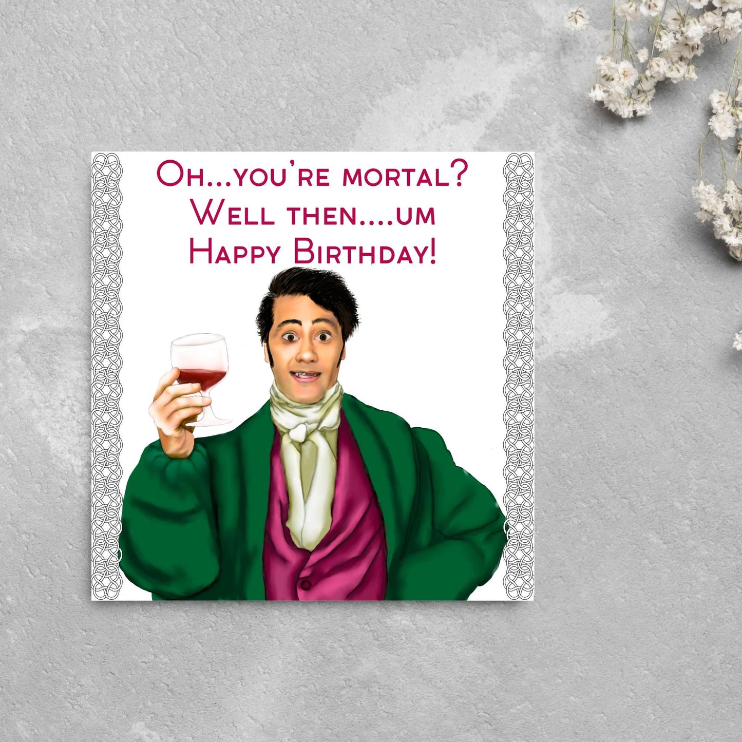 What We Do In The Shadows Birthday Card, Funny Birthday Card, Vampire Card, Taika Waititi, Goth Birthday Card, Viago Card, Movie Card
