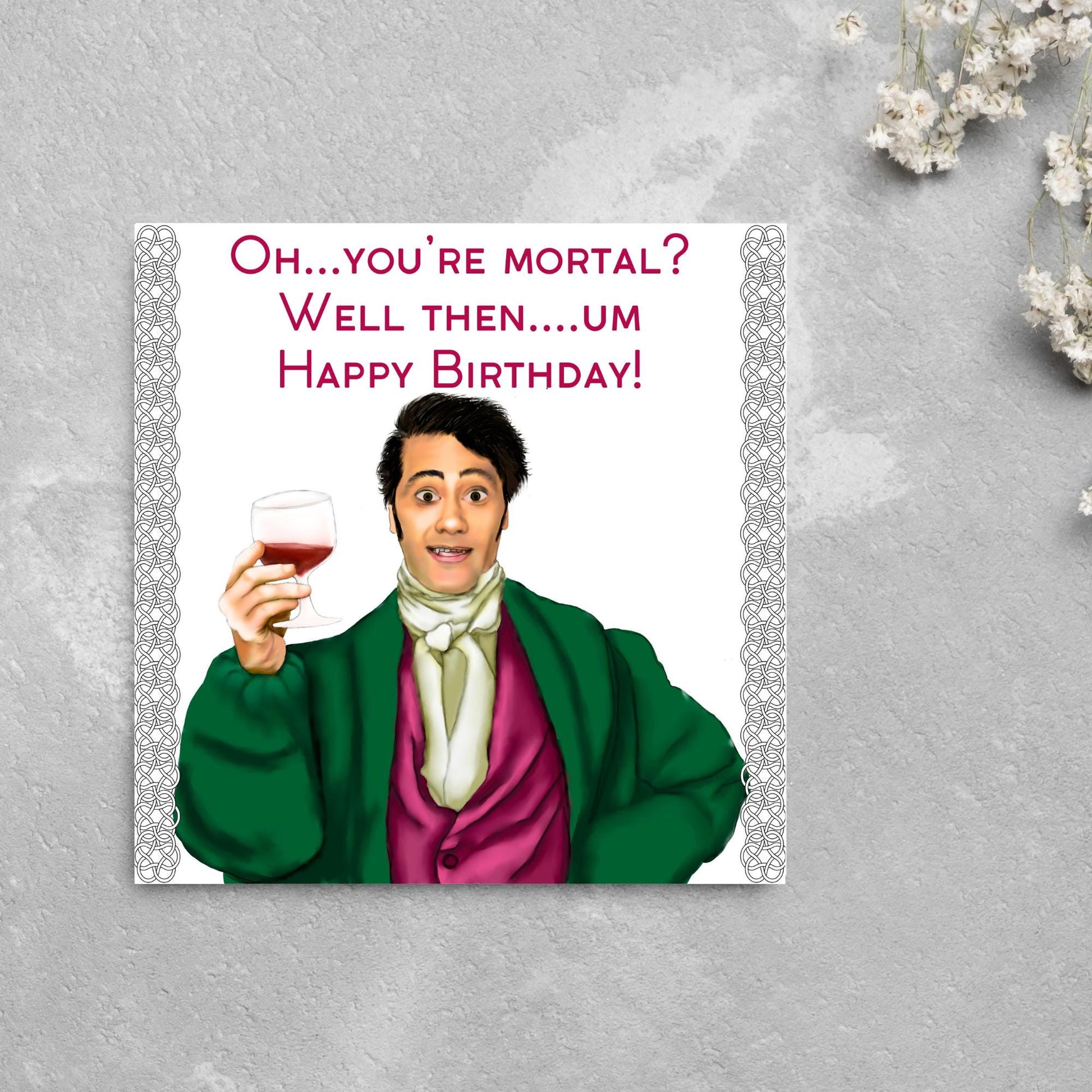 What We Do In The Shadows Birthday Card, Funny Birthday Card, Vampire Card, Taika Waititi, Goth Birthday Card, Viago Card, Movie Card