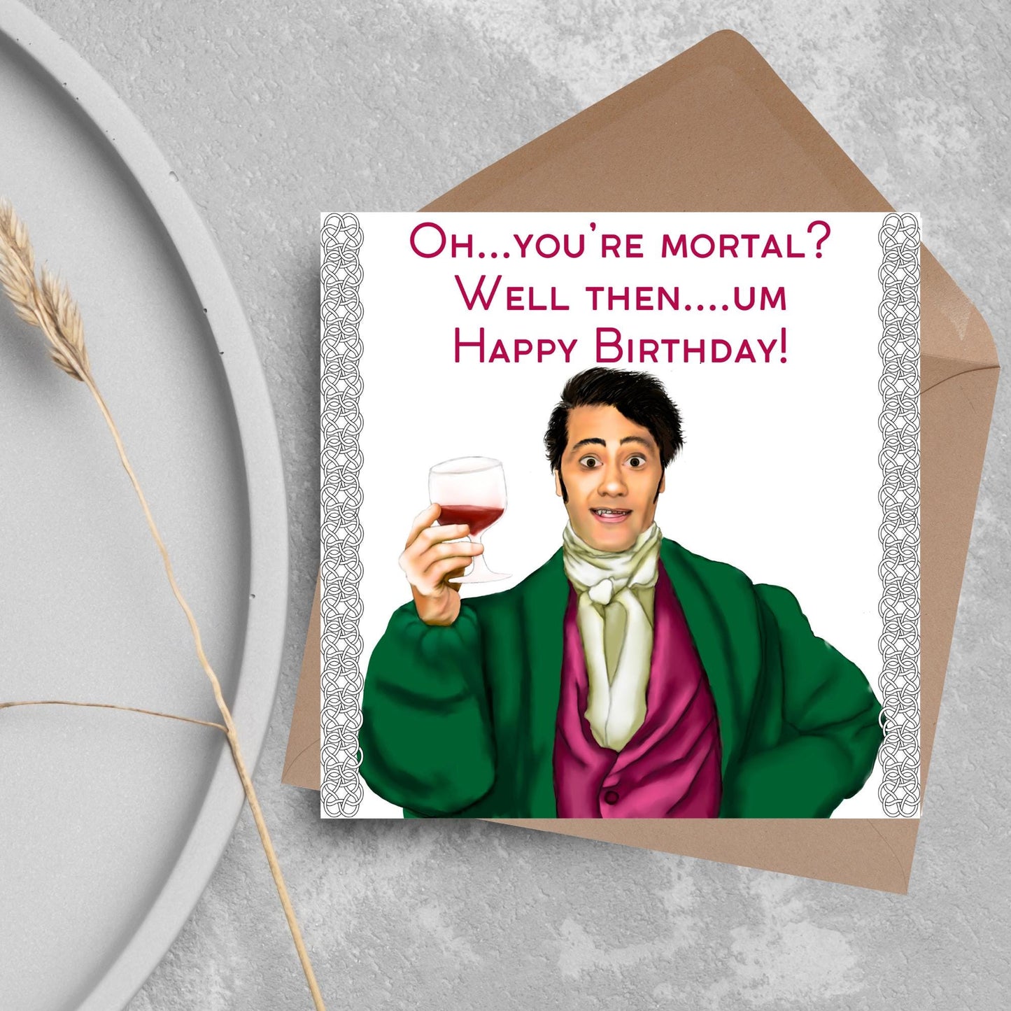 What We Do In The Shadows Birthday Card, Funny Birthday Card, Vampire Card, Taika Waititi, Goth Birthday Card, Viago Card, Movie Card