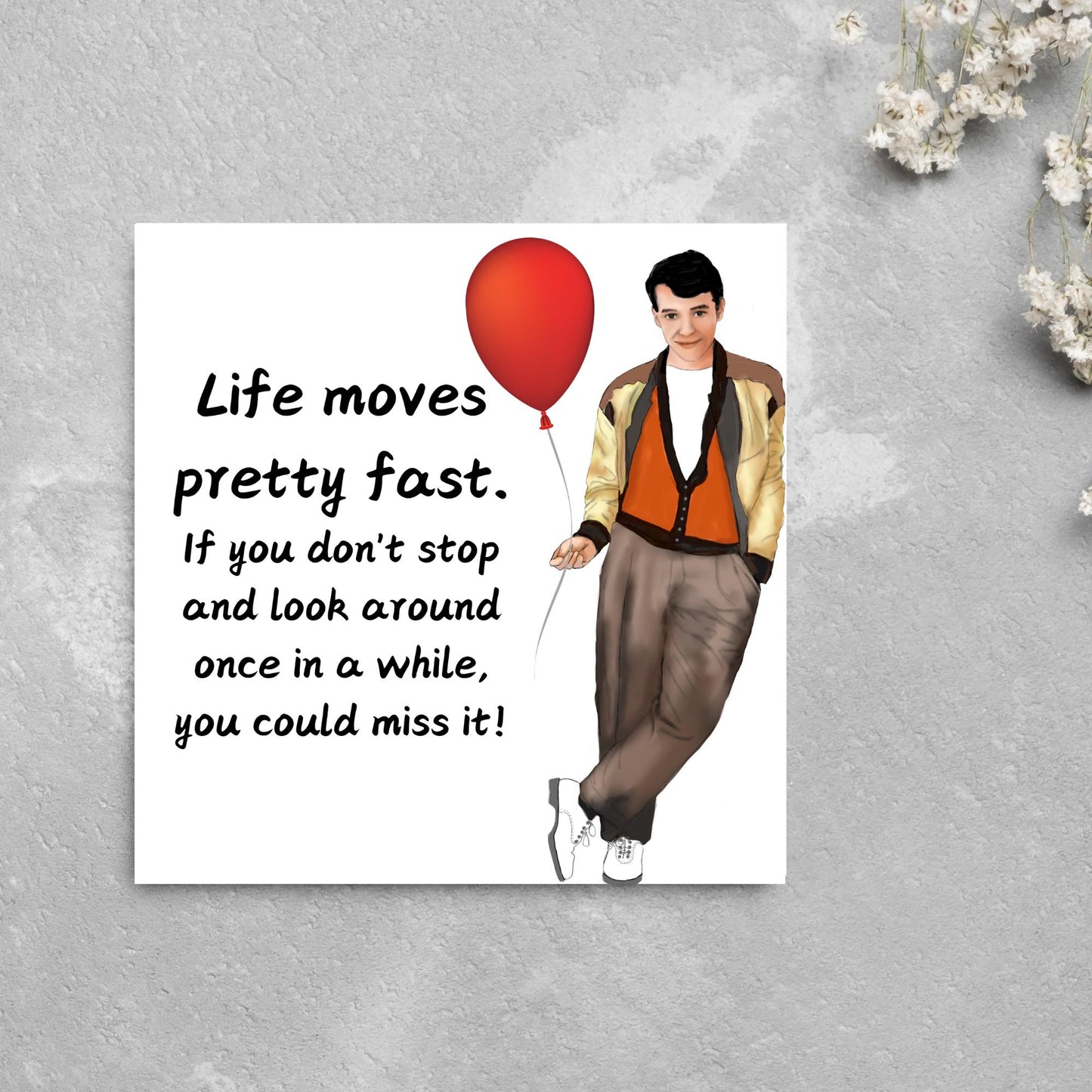 Ferris Bueller Birthday Card, Birthday Card, Ferris Buellers Day Off Birthday Card, 80's Birthday Card, 40th Birthday Card