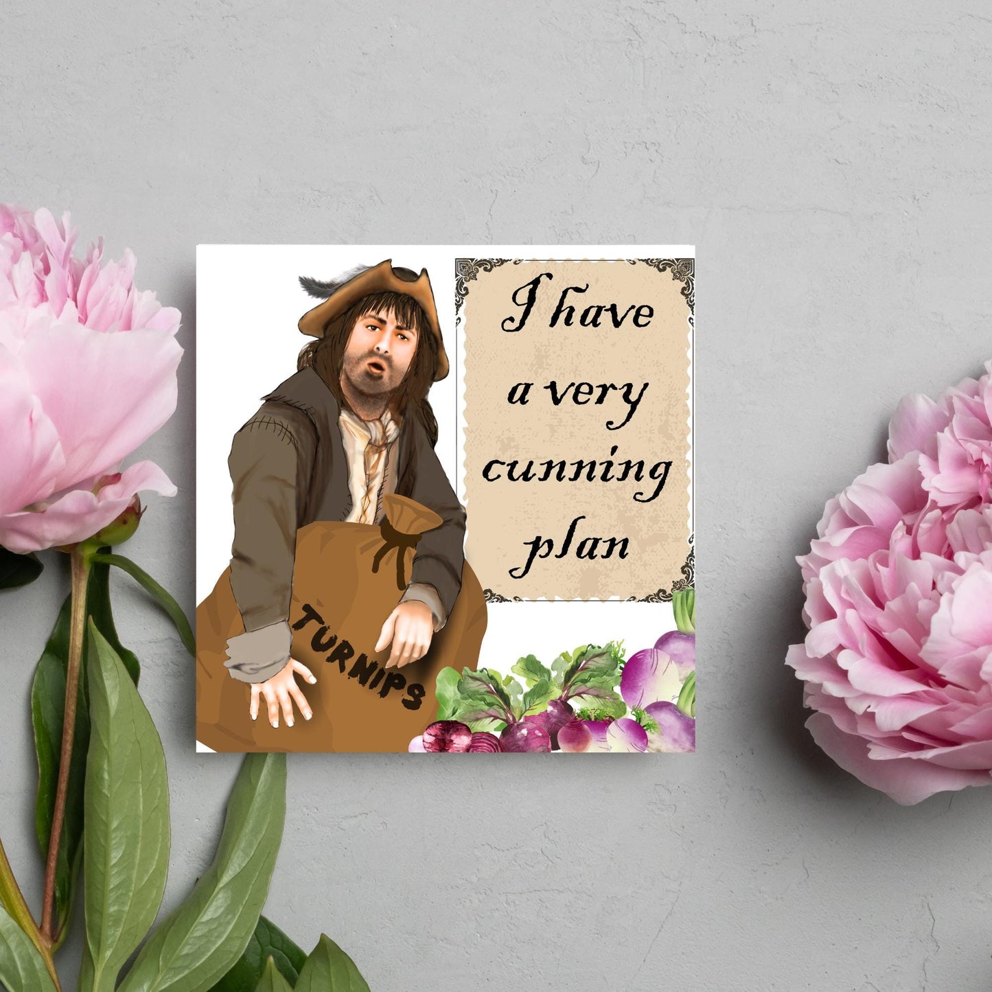 Blackadder Card, Baldrick Card for Any Occasion, Rowen Atkinson, Birthday Card, Anniversary Card, Card for Friend, Get Well Soon