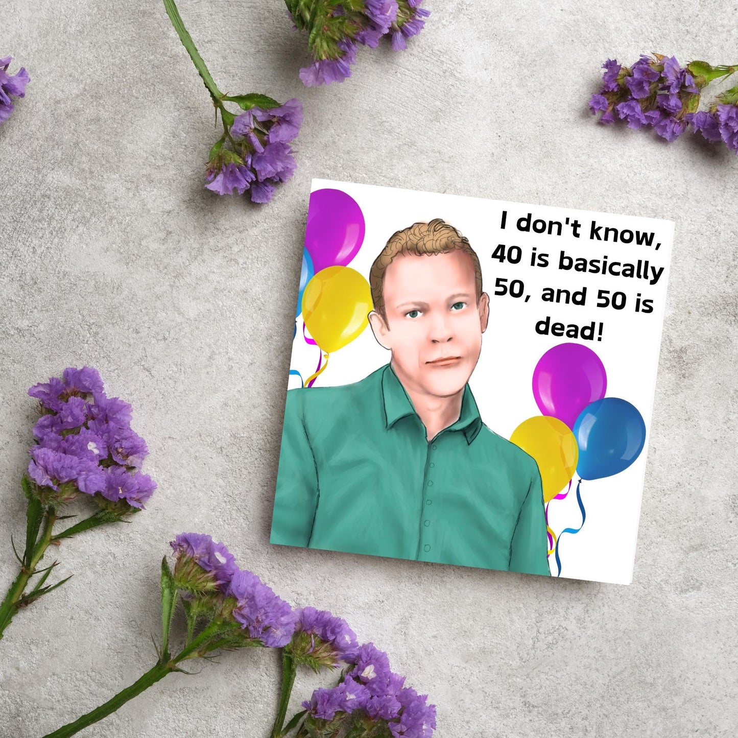 Peep Show 40th Birthday Card, Jeremy Peep Show, Funny Birthday Card, Grumpy Birthday Card, Card For Him, Card For Her, Happy Birthday