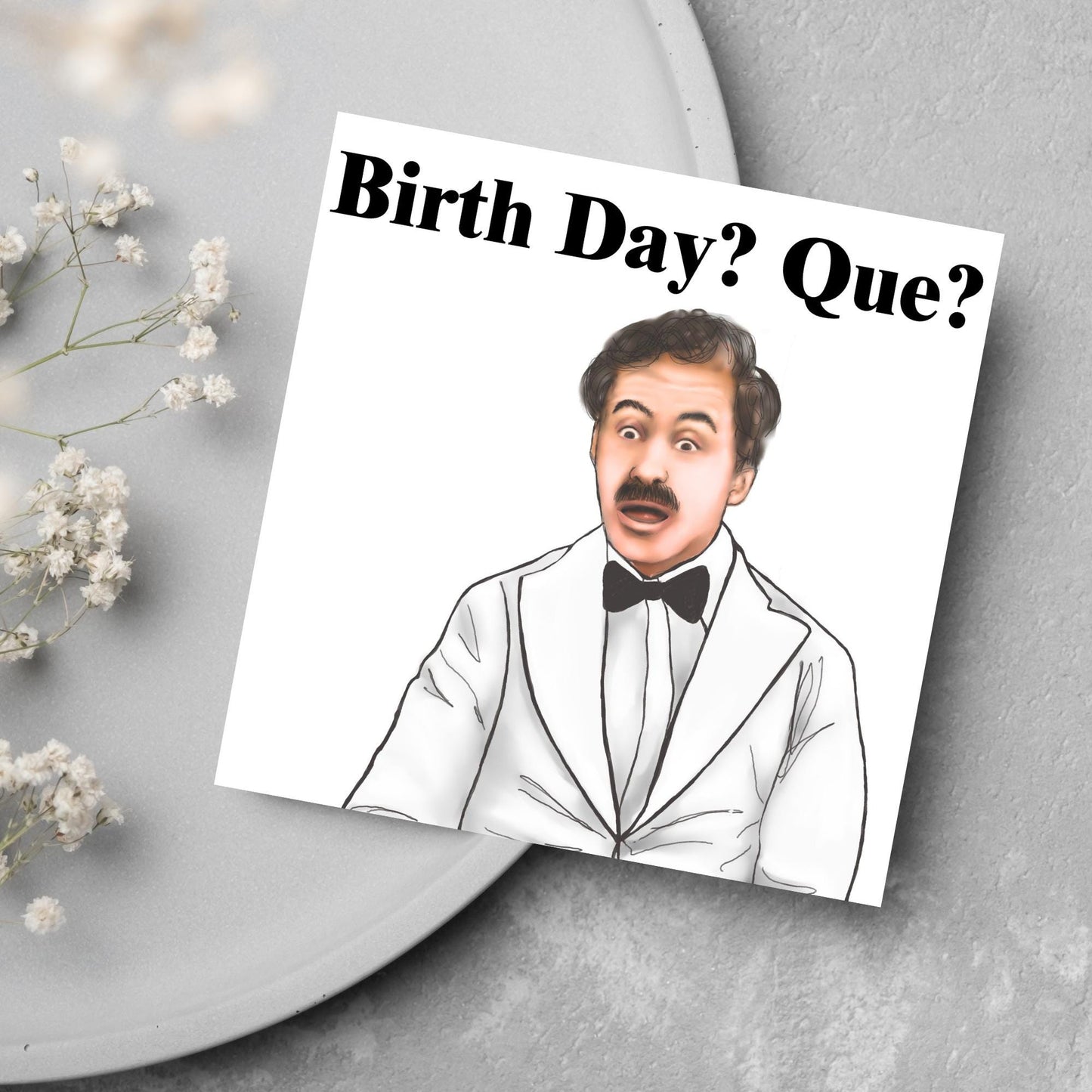 Fawlty Towers Manuel Birthday Card, Card For Him, Card For Her, Happy Birthday, Funny Birthday Card Basil Fawlty, Fawlty Towers Card