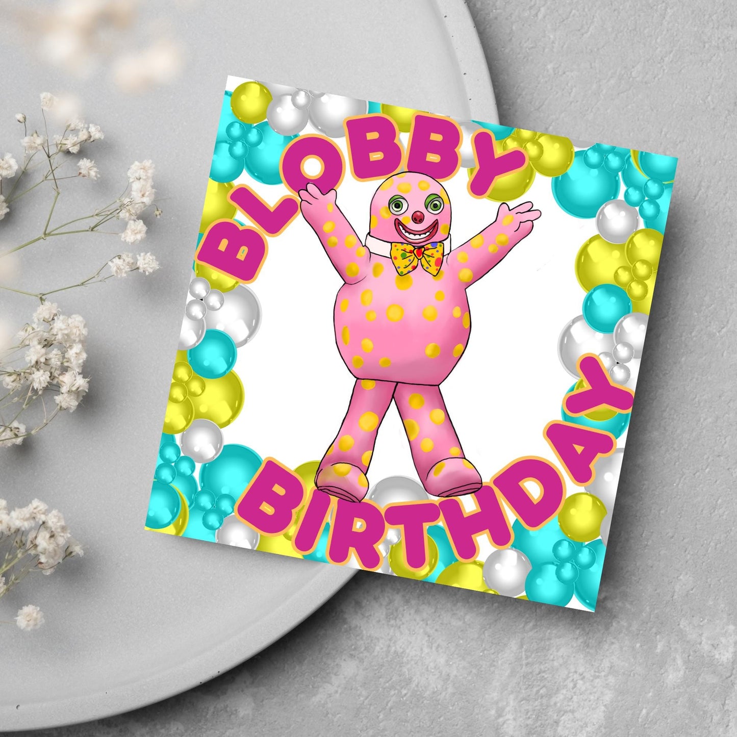 Mr Blobby Birthday Card, All the Best Things Were Made in The 90's, Noel Edmonds House Party 90's Card, 30th Birthday Card, Retro Card