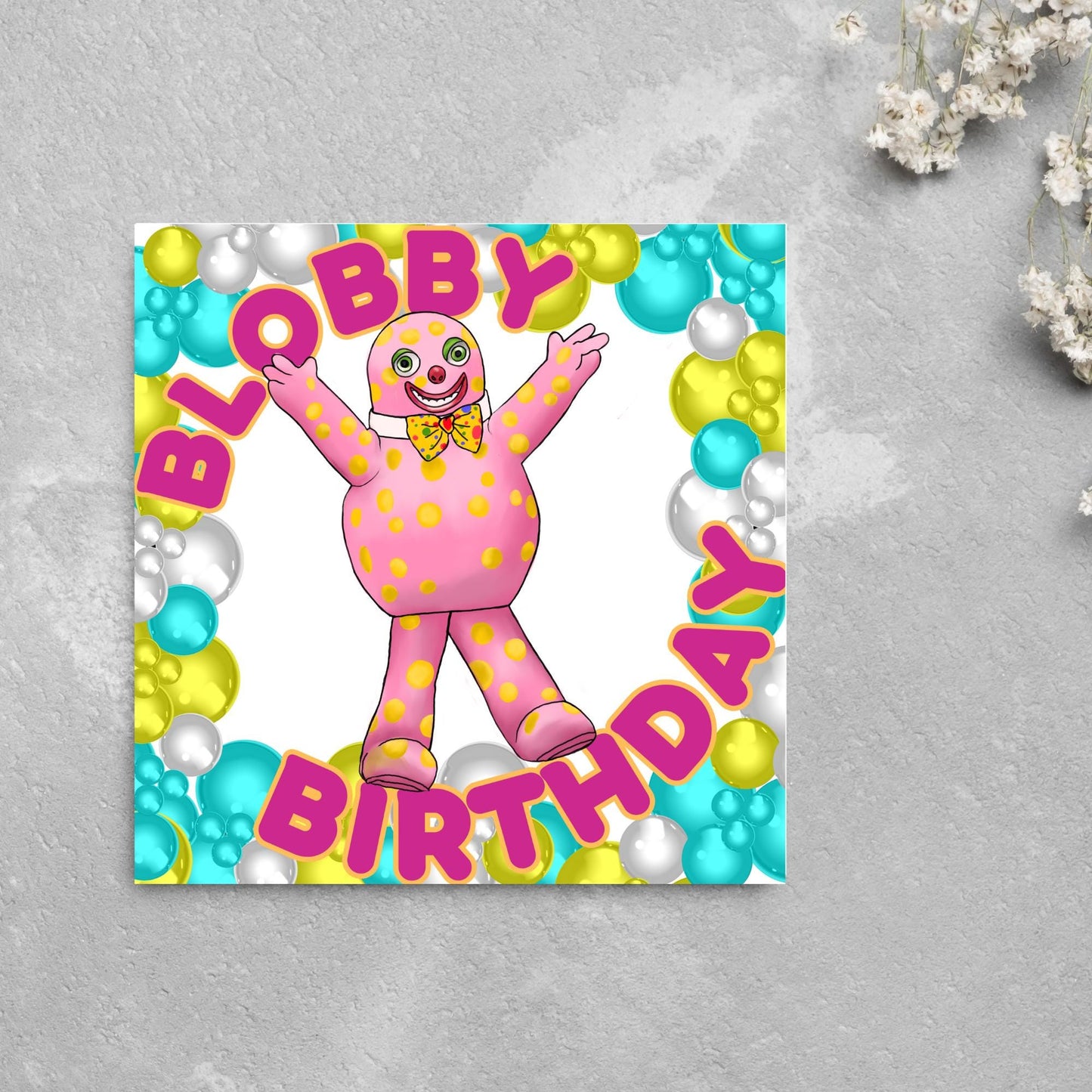 Mr Blobby Birthday Card, All the Best Things Were Made in The 90's, Noel Edmonds House Party 90's Card, 30th Birthday Card, Retro Card