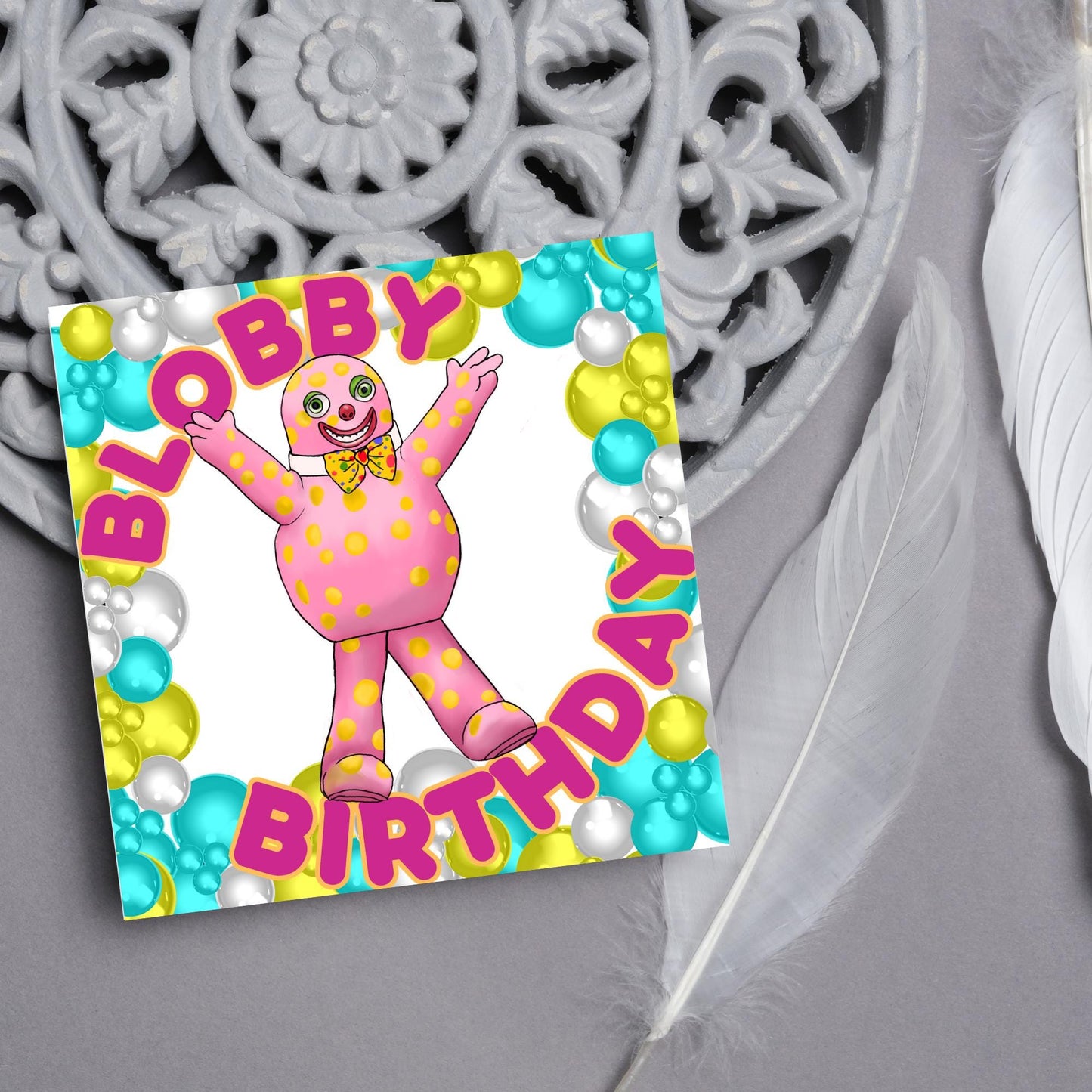 Mr Blobby Birthday Card, All the Best Things Were Made in The 90's, Noel Edmonds House Party 90's Card, 30th Birthday Card, Retro Card