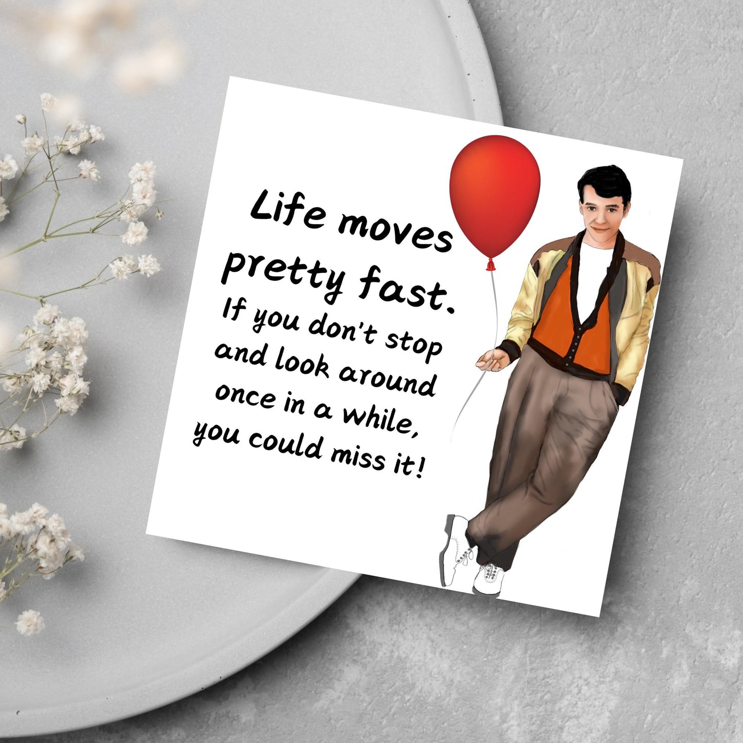Ferris Bueller Birthday Card, Birthday Card, Ferris Buellers Day Off Birthday Card, 80's Birthday Card, 40th Birthday Card