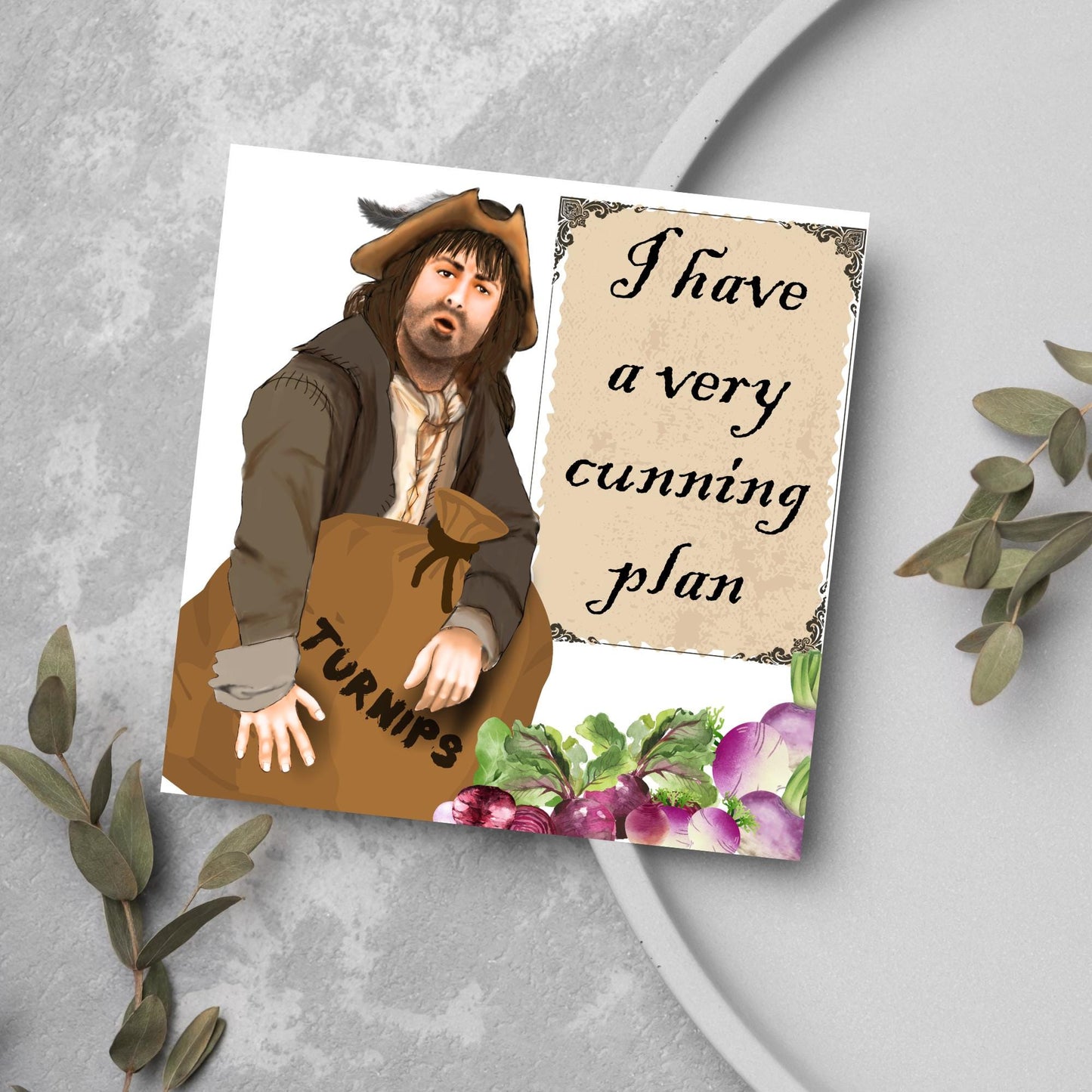 Blackadder Card, Baldrick Card for Any Occasion, Rowen Atkinson, Birthday Card, Anniversary Card, Card for Friend, Get Well Soon