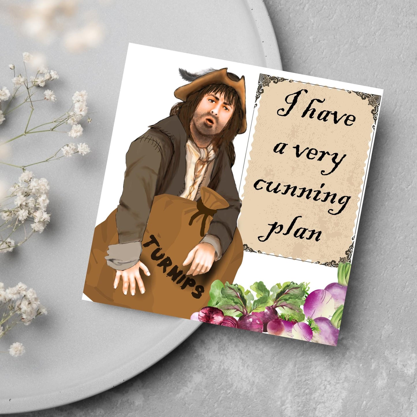 Blackadder Card, Baldrick Card for Any Occasion, Rowen Atkinson, Birthday Card, Anniversary Card, Card for Friend, Get Well Soon