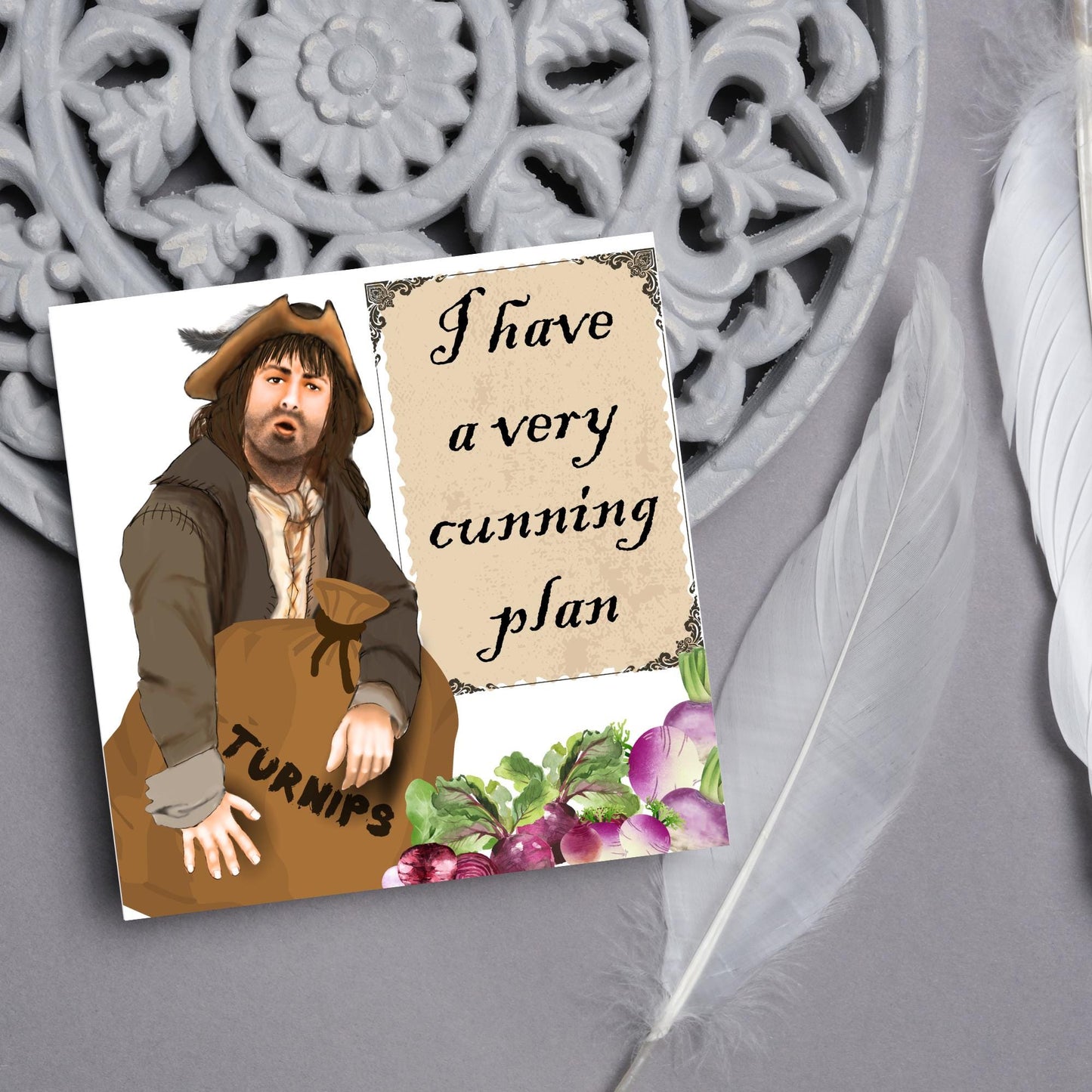 Blackadder Card, Baldrick Card for Any Occasion, Rowen Atkinson, Birthday Card, Anniversary Card, Card for Friend, Get Well Soon