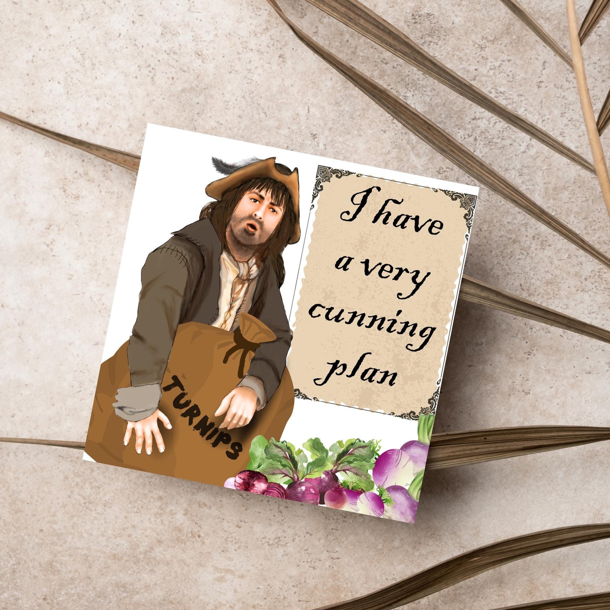 Blackadder Card, Baldrick Card for Any Occasion, Rowen Atkinson, Birthday Card, Anniversary Card, Card for Friend, Get Well Soon