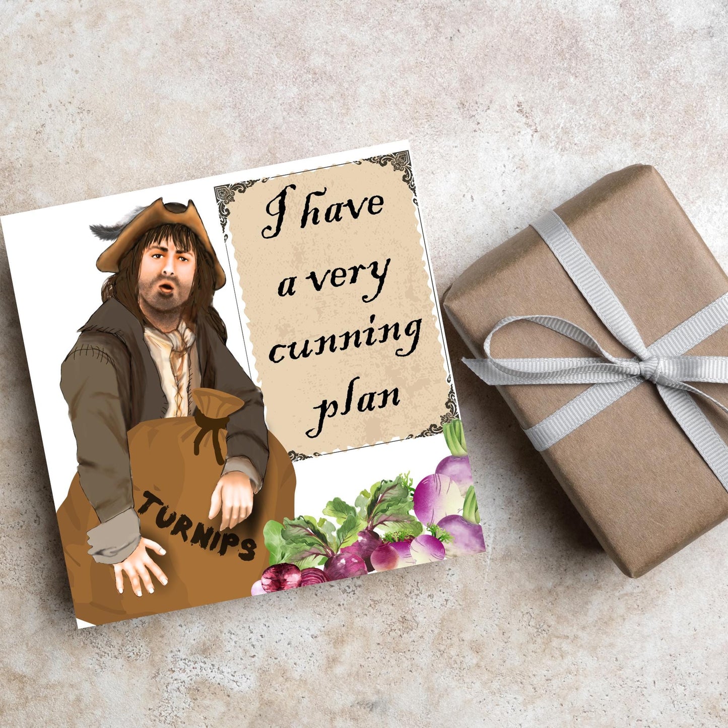 Blackadder Card, Baldrick Card for Any Occasion, Rowen Atkinson, Birthday Card, Anniversary Card, Card for Friend, Get Well Soon