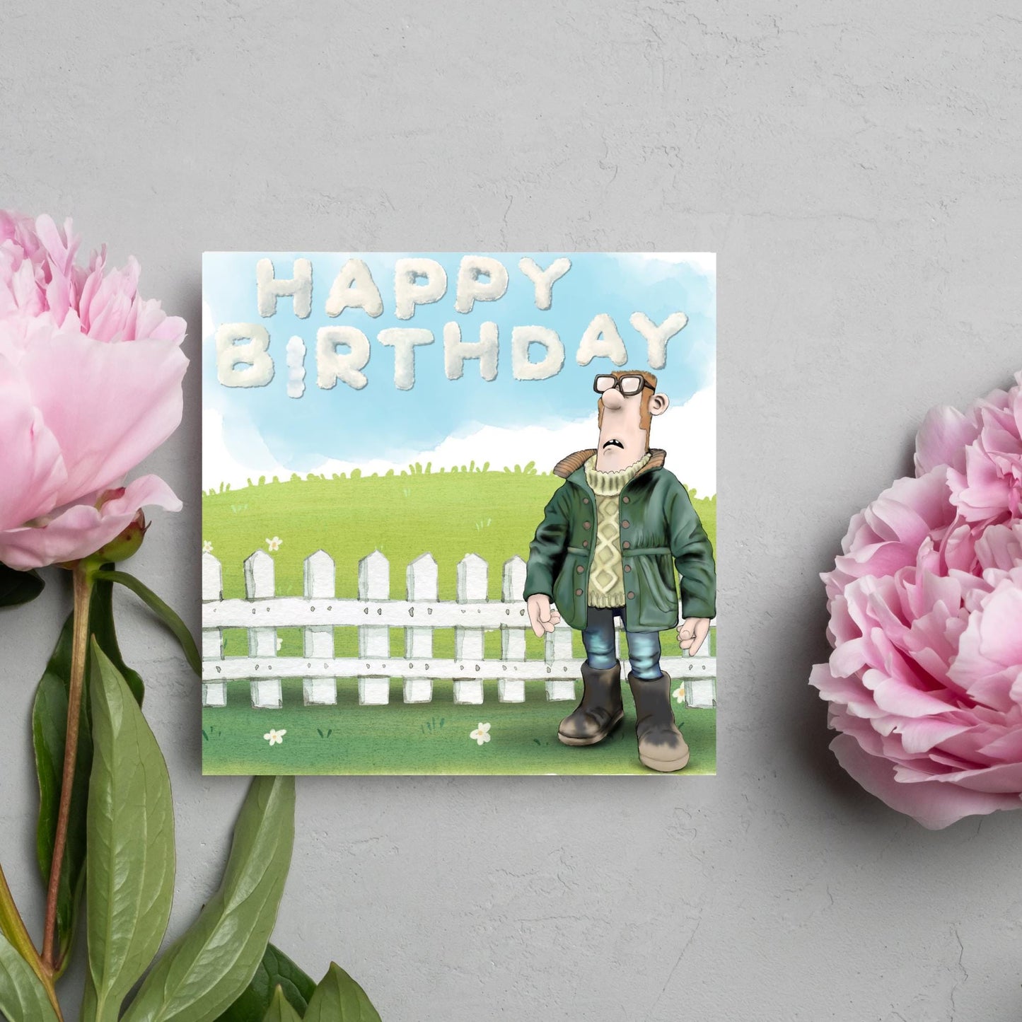 Shawn the Sheep Birthday card, Farmer Birthday Card, Card for her, Birthday Card, Card for Wife, Cute Birthday Card, Card For Child