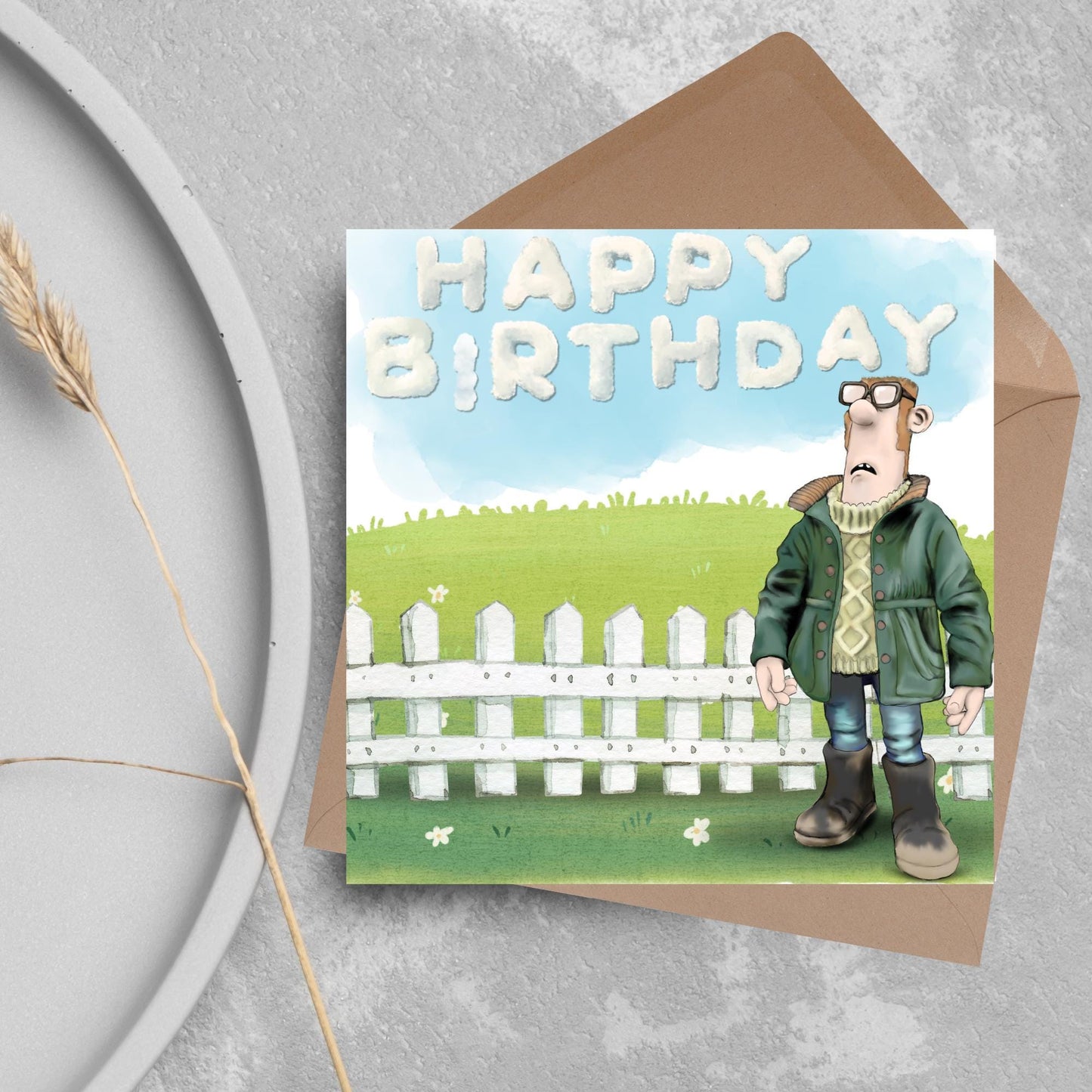 Shawn the Sheep Birthday card, Farmer Birthday Card, Card for her, Birthday Card, Card for Wife, Cute Birthday Card, Card For Child
