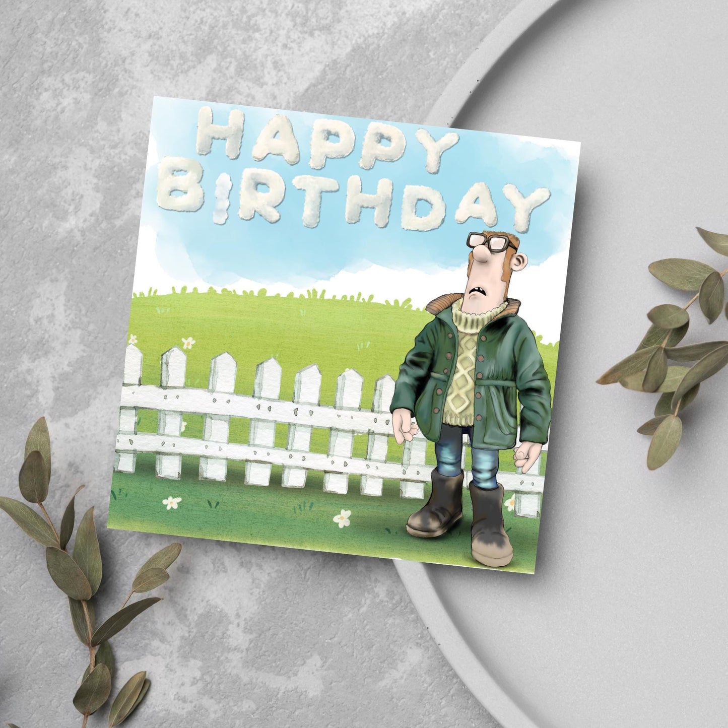 Shawn the Sheep Birthday card, Farmer Birthday Card, Card for her, Birthday Card, Card for Wife, Cute Birthday Card, Card For Child