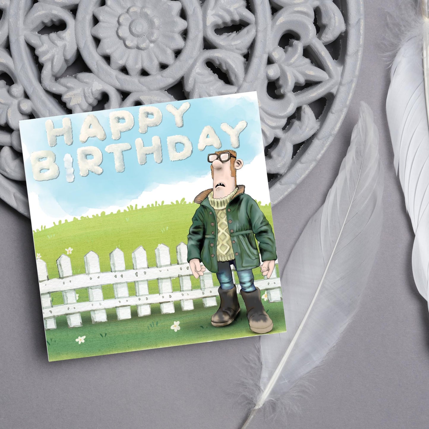 Shawn the Sheep Birthday card, Farmer Birthday Card, Card for her, Birthday Card, Card for Wife, Cute Birthday Card, Card For Child