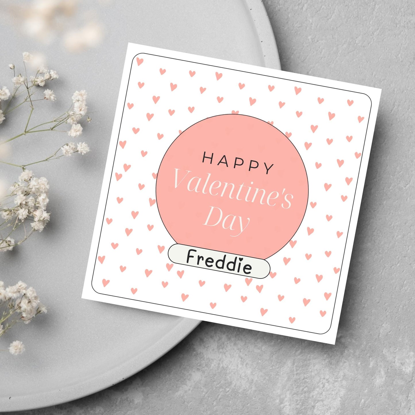 Personalised Love Card, Card for Him, Card for Her, Hearts Card, Card for Wife, - Card, Custom Love Card with Name