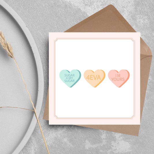 Anniversary Card, Love Hearts, Card for Him, Card for Her, Hearts Card, Card for Wife, Anniversary Card, Free Personalisation Available