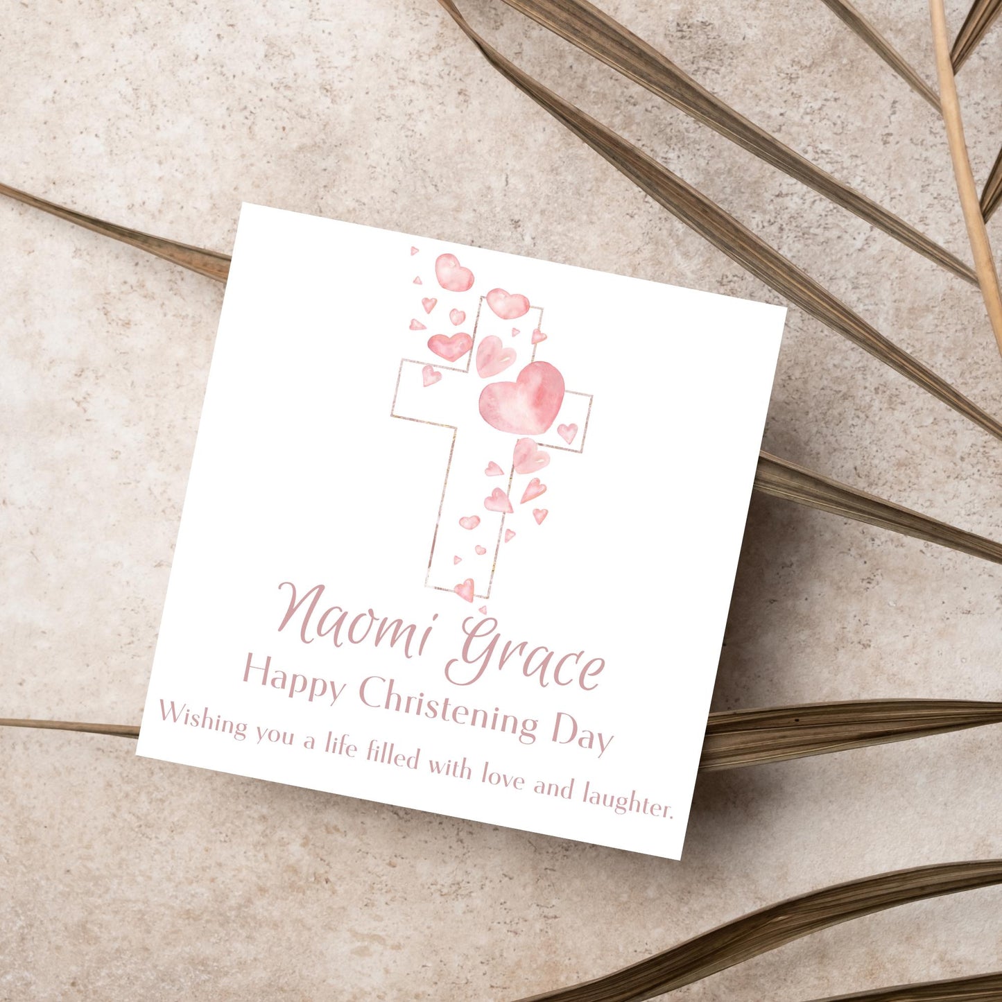 Personalised Christening Card, Baptism Card, Baby Baptism, Baby Christening, Christening Card For Boy, Christening Card for Girl