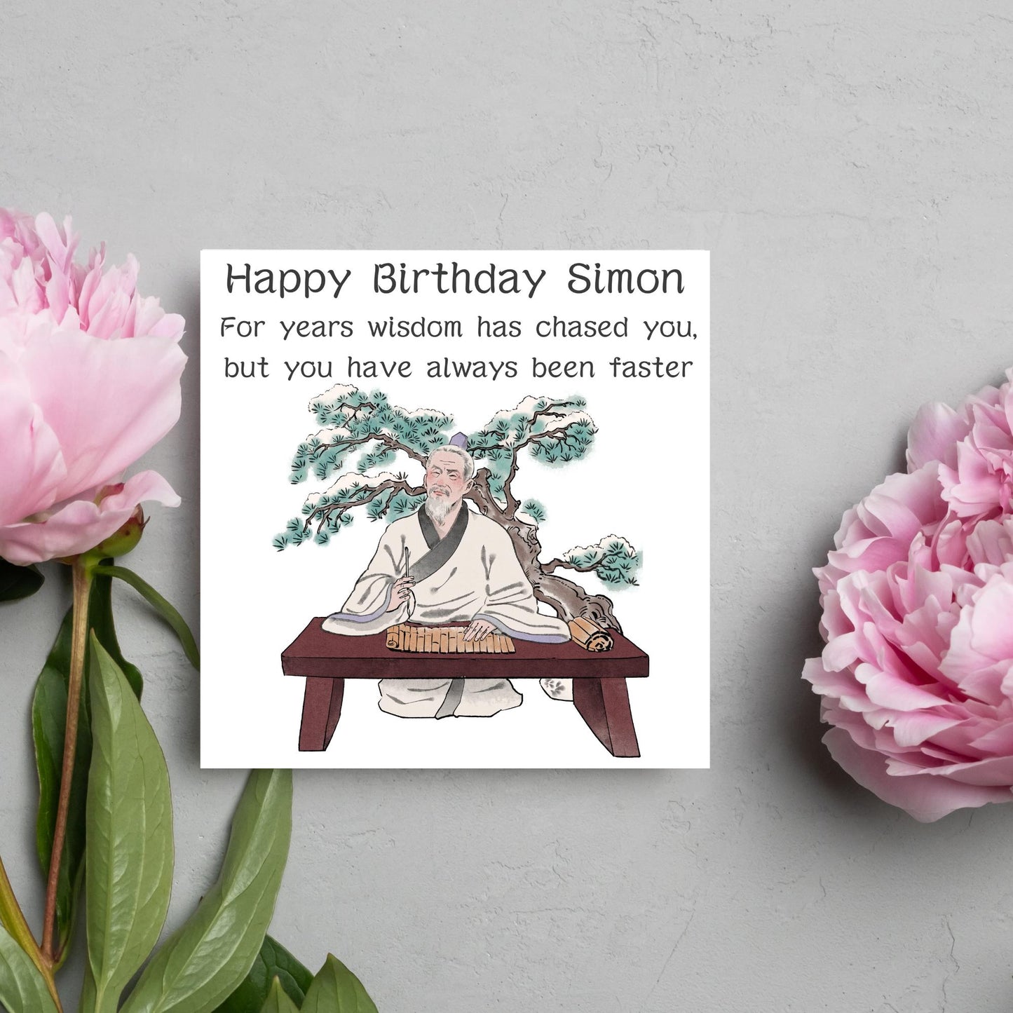 Personalised Birthday Card, Chinese Wisdom Card, Funny Card, Name Birthday Card, 50th Birthday Card, 60th Birthday Card