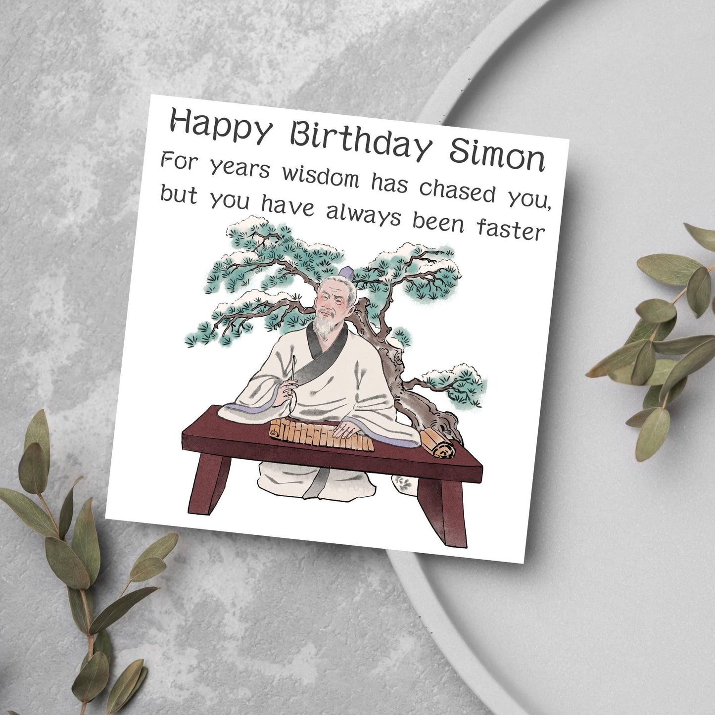 Personalised Birthday Card, Chinese Wisdom Card, Funny Card, Name Birthday Card, 50th Birthday Card, 60th Birthday Card