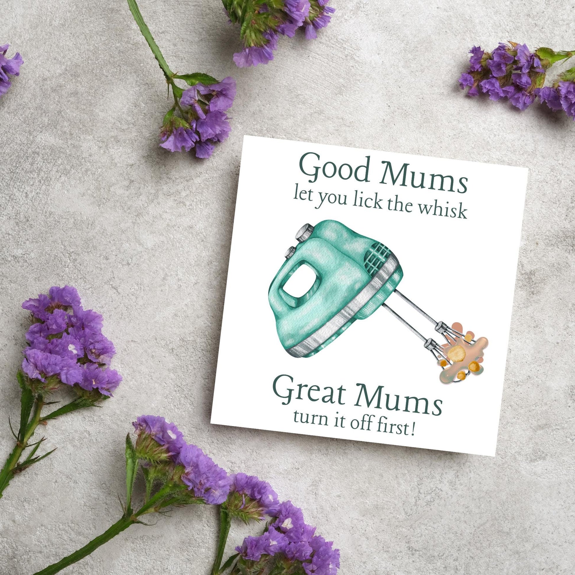 Funny Card for Mum, Any Occasion, Best Mum, Mothers Day Card, Mum Birthday Card, Blank Card, Card for Baker