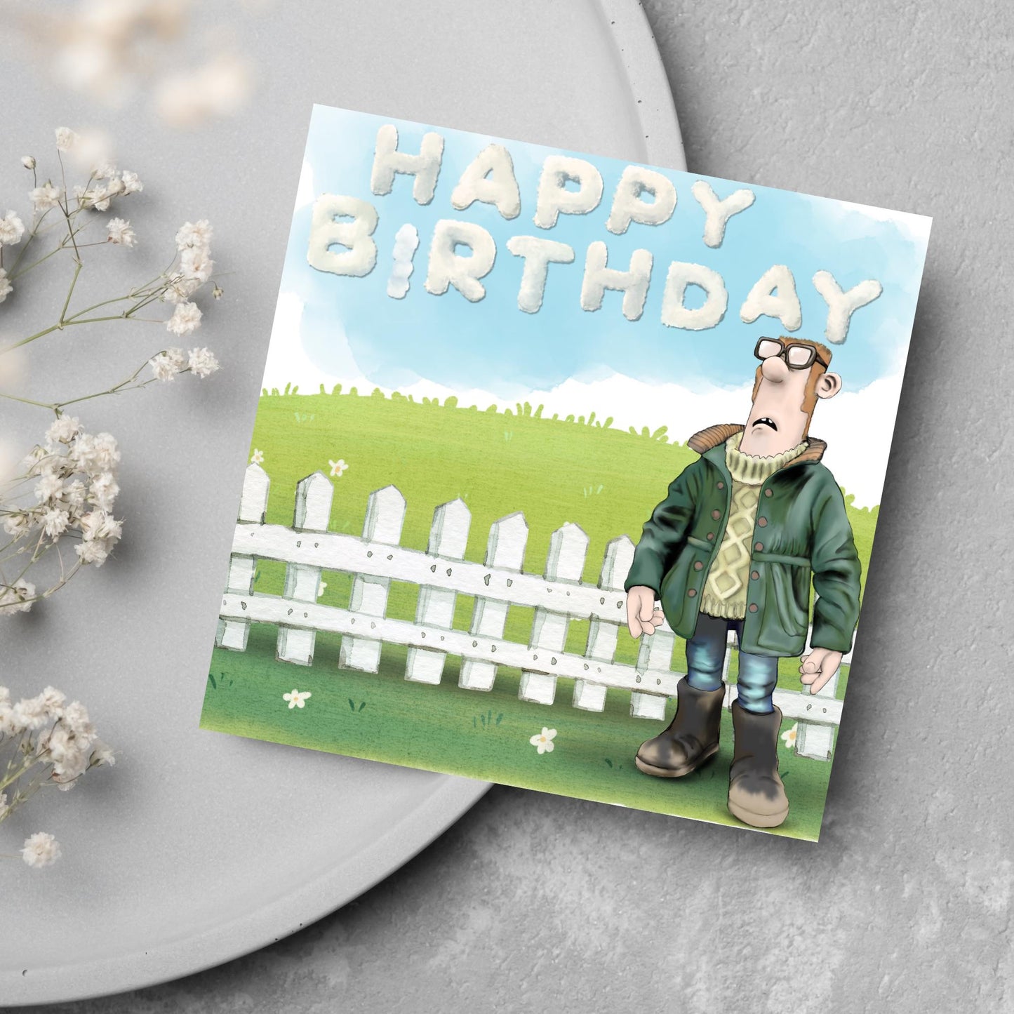 Shawn the Sheep Birthday card, Farmer Birthday Card, Card for her, Birthday Card, Card for Wife, Cute Birthday Card, Card For Child
